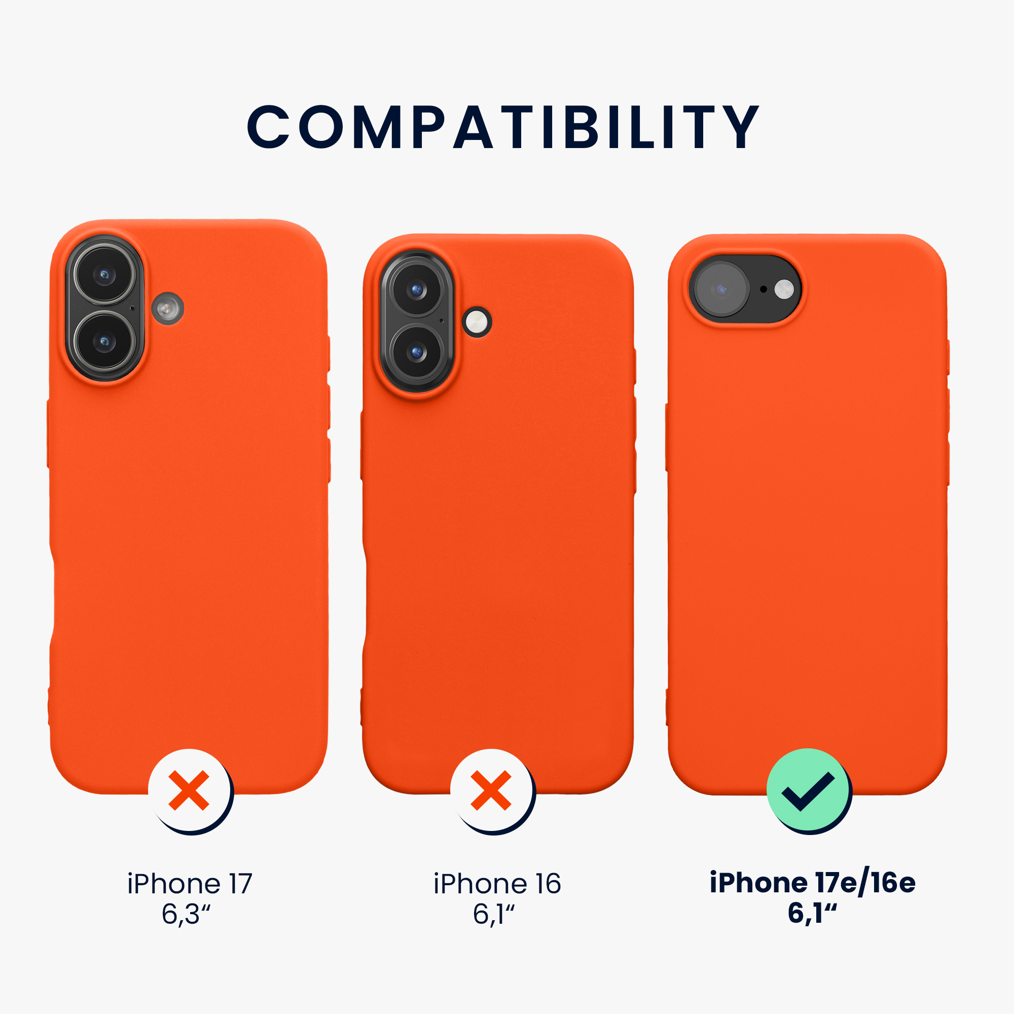 Silikonový kryt Kwmobile pro iPhone 17e / 16e - neonově oranžová