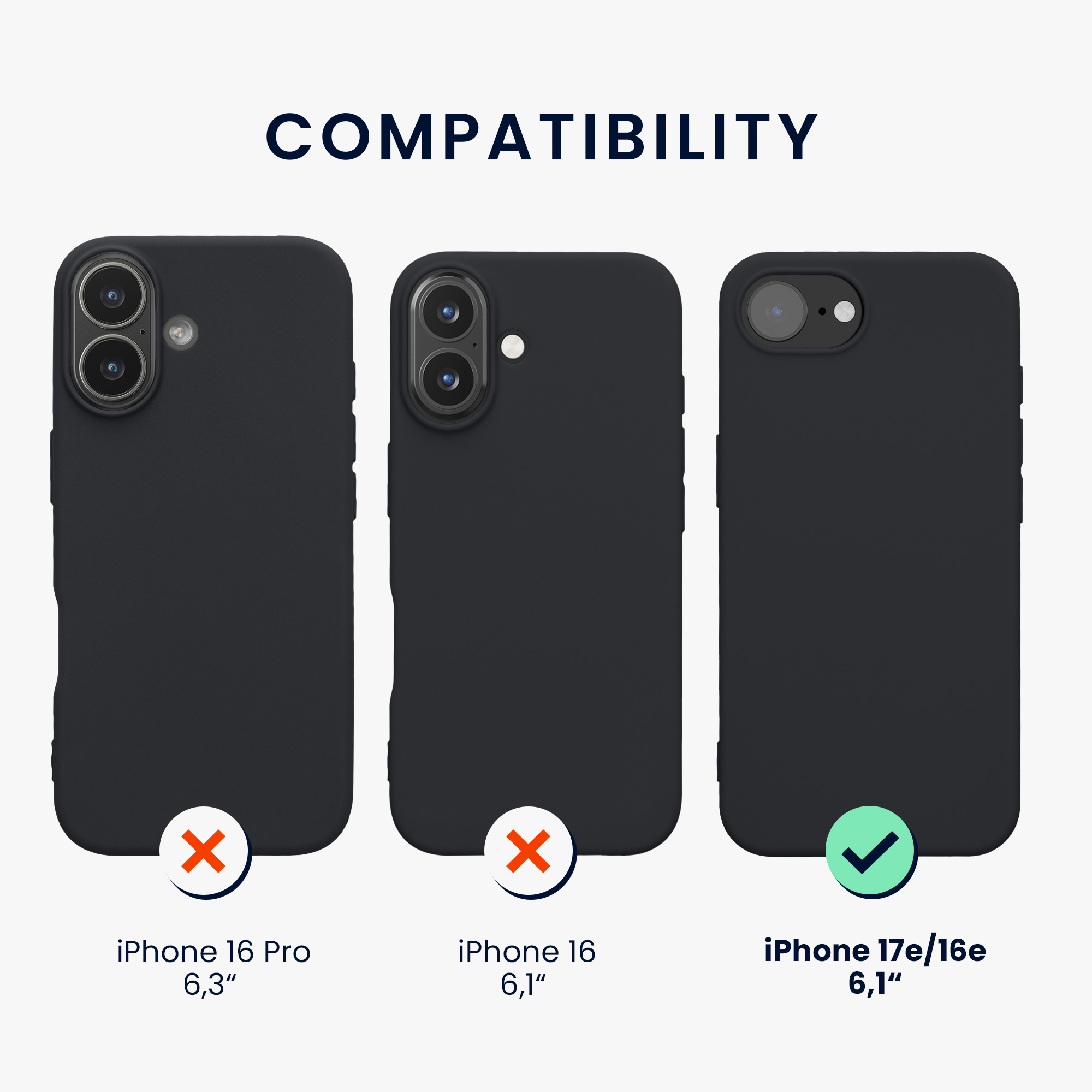 Pouzdro pro Apple iPhone 17e / iPhone 16e kwmobile TPU - borůvková