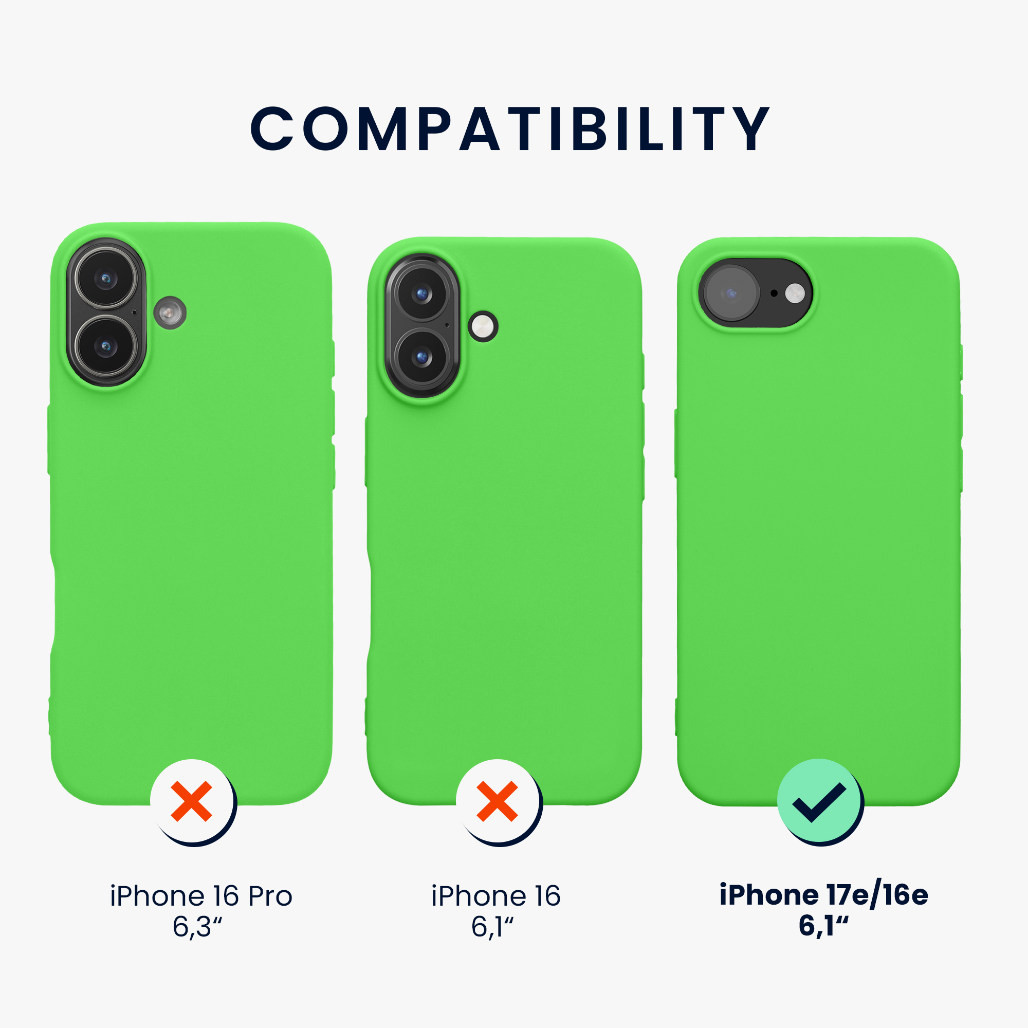 TPU kryt pro Apple iPhone 17e / iPhone 16e, nárazuvzdorný, pro bezdrátové nabíjení kwmobile ‑ limetkově zelená