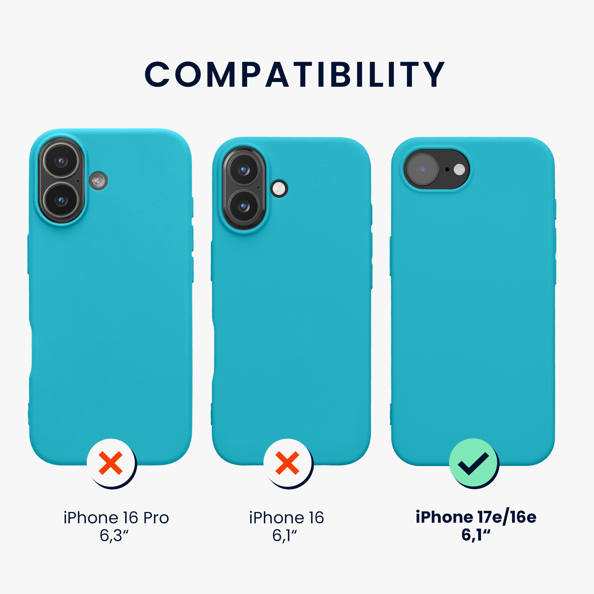 Pouzdro pro Apple iPhone 17e / iPhone 16e kwmobile TPU - ledově modrá