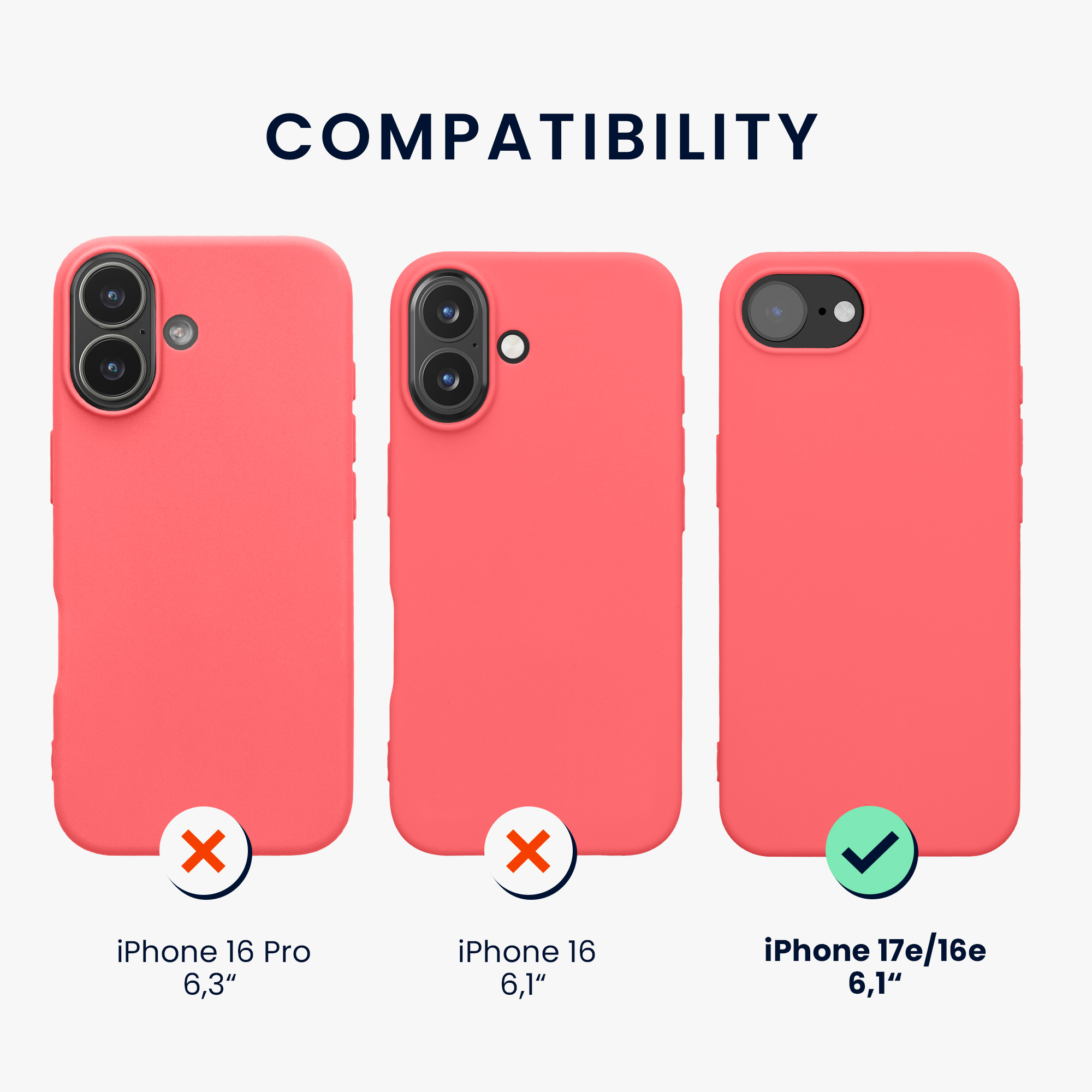 Pouzdro pro Apple iPhone 17e / iPhone 16e kwmobile TPU - neonově korálová