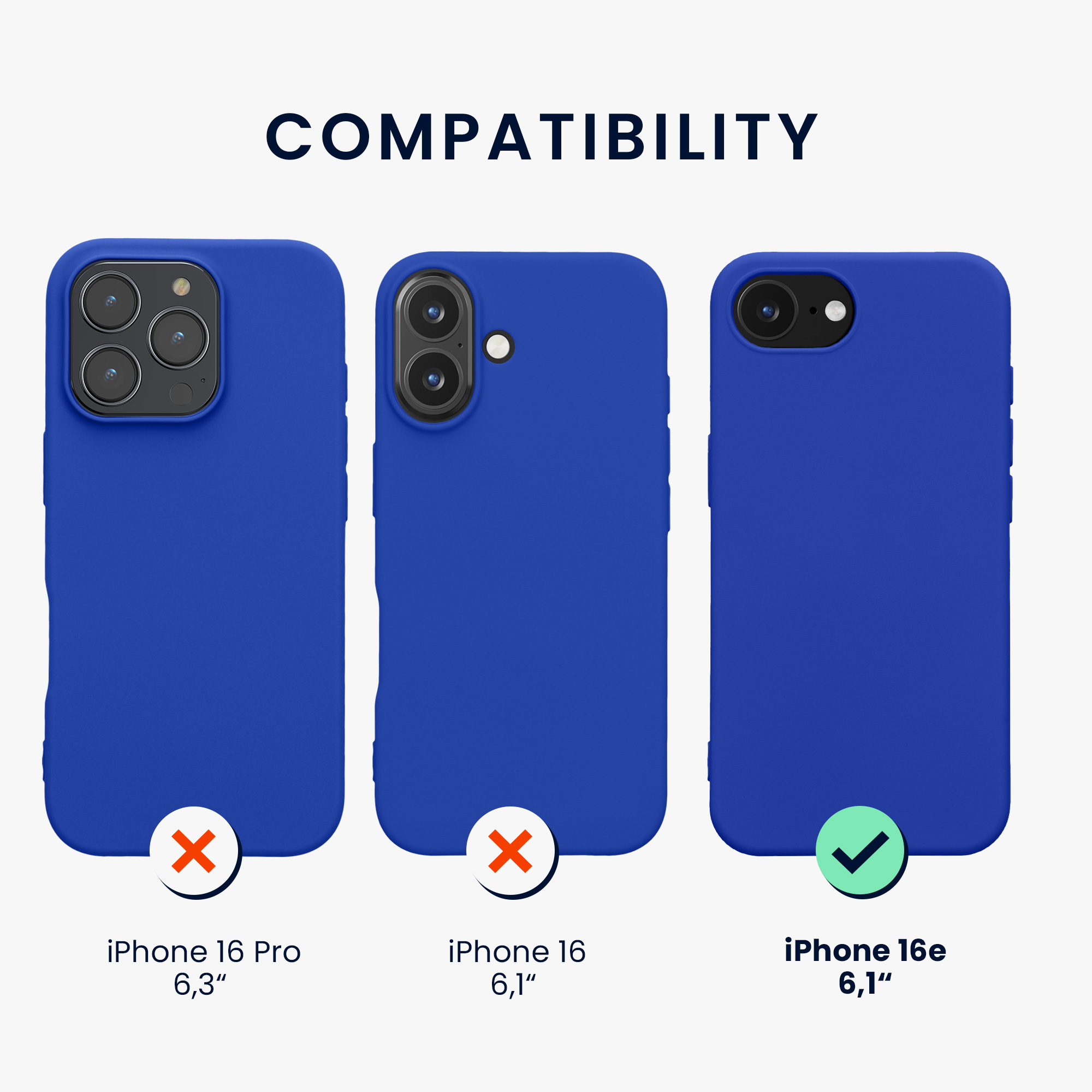 Silikonový kryt Kwmobile pro iPhone 17e / 16e - baltsky modrá