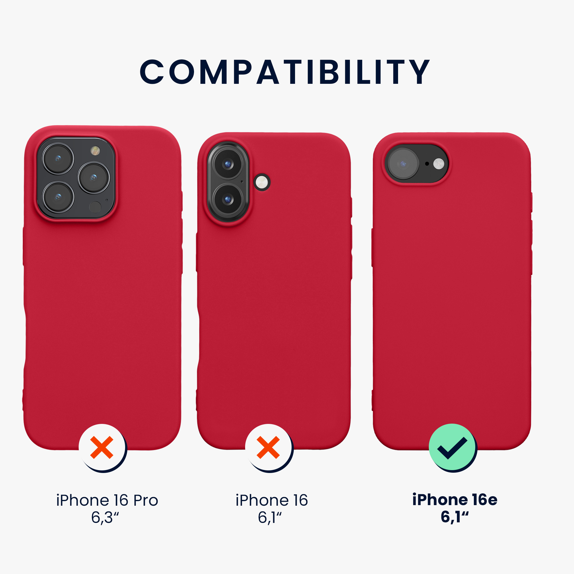 Silikonový kryt Kwmobile pro iPhone 17e / 16e - granátově červená