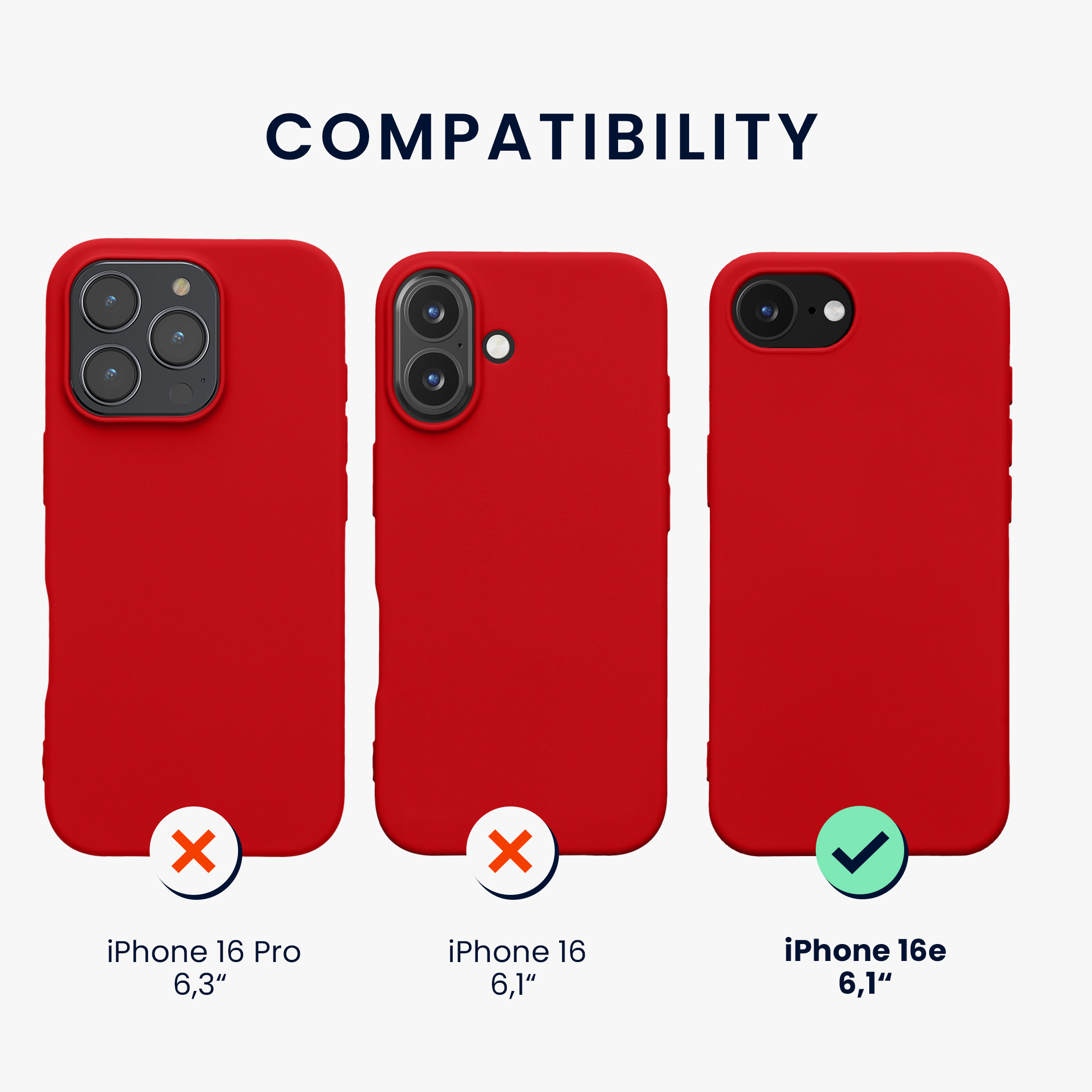 Silikonový kryt Kwmobile pro iPhone 17e / 16e - klasicky červená