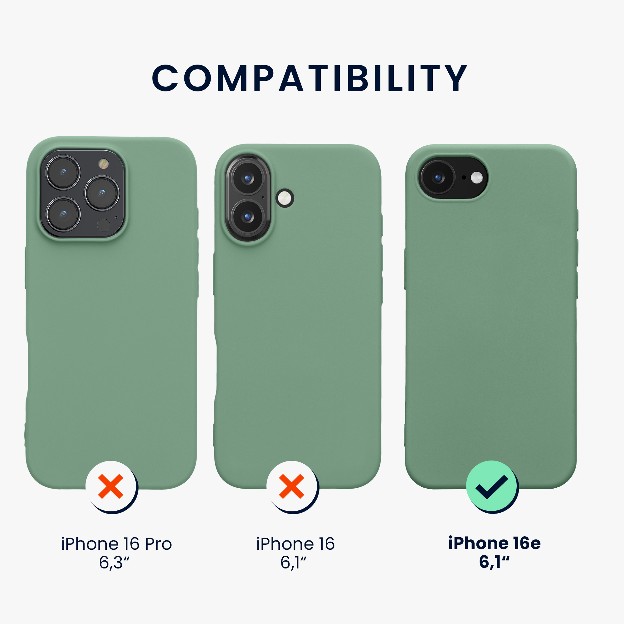 Silikonový kryt kwmobile pro Apple iPhone 17e / iPhone 16e - zelená