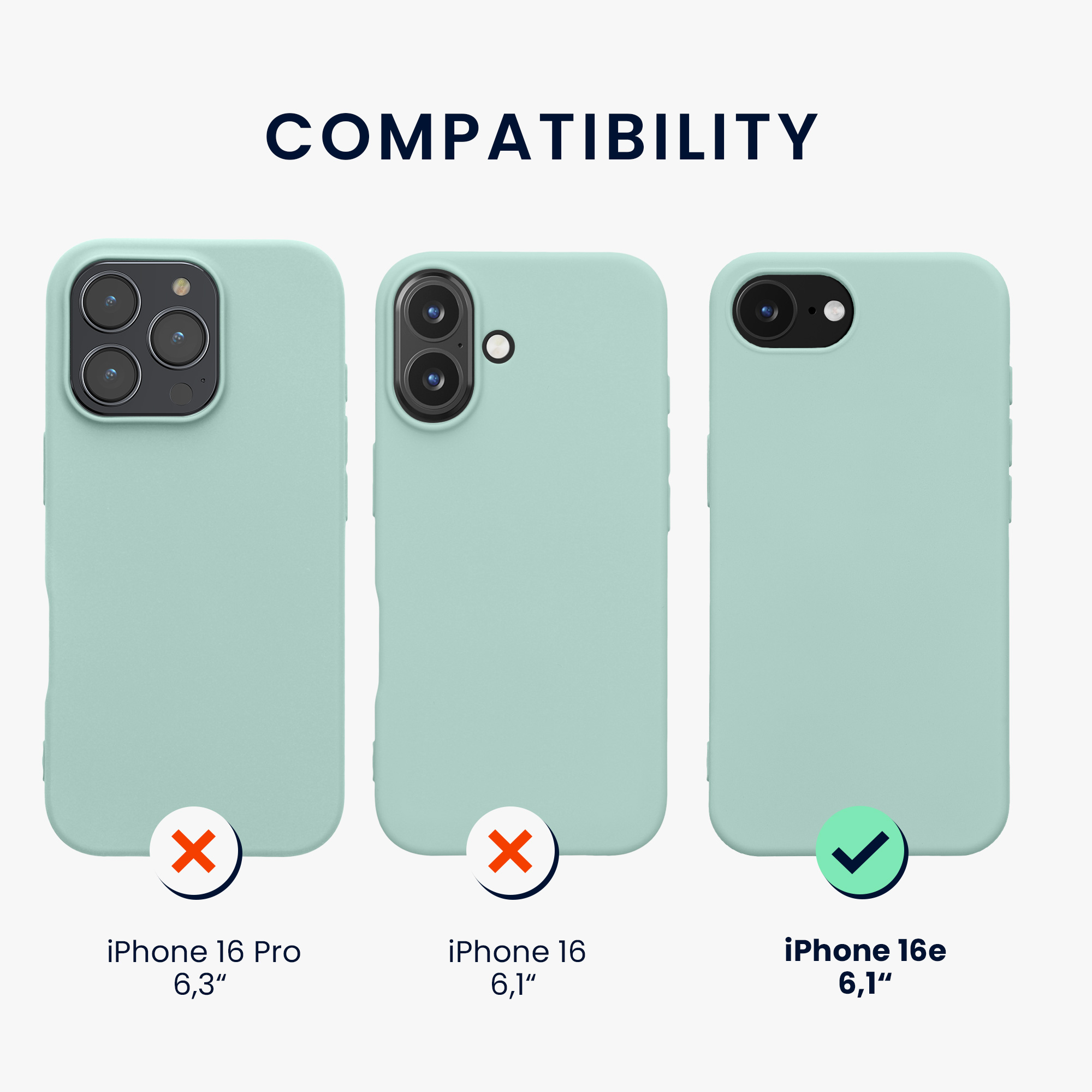 Silikonový kryt Kwmobile pro iPhone 17e / 16e - mátová