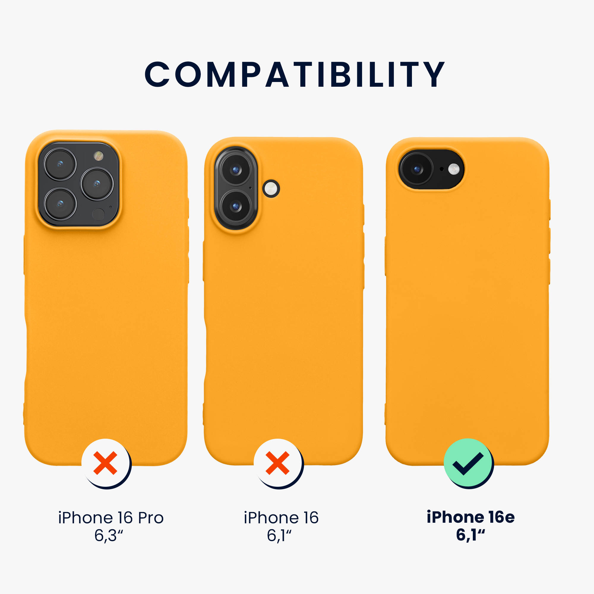 Silikonový kryt kwmobile pro Apple iPhone 17e / iPhone 16e - oranžová