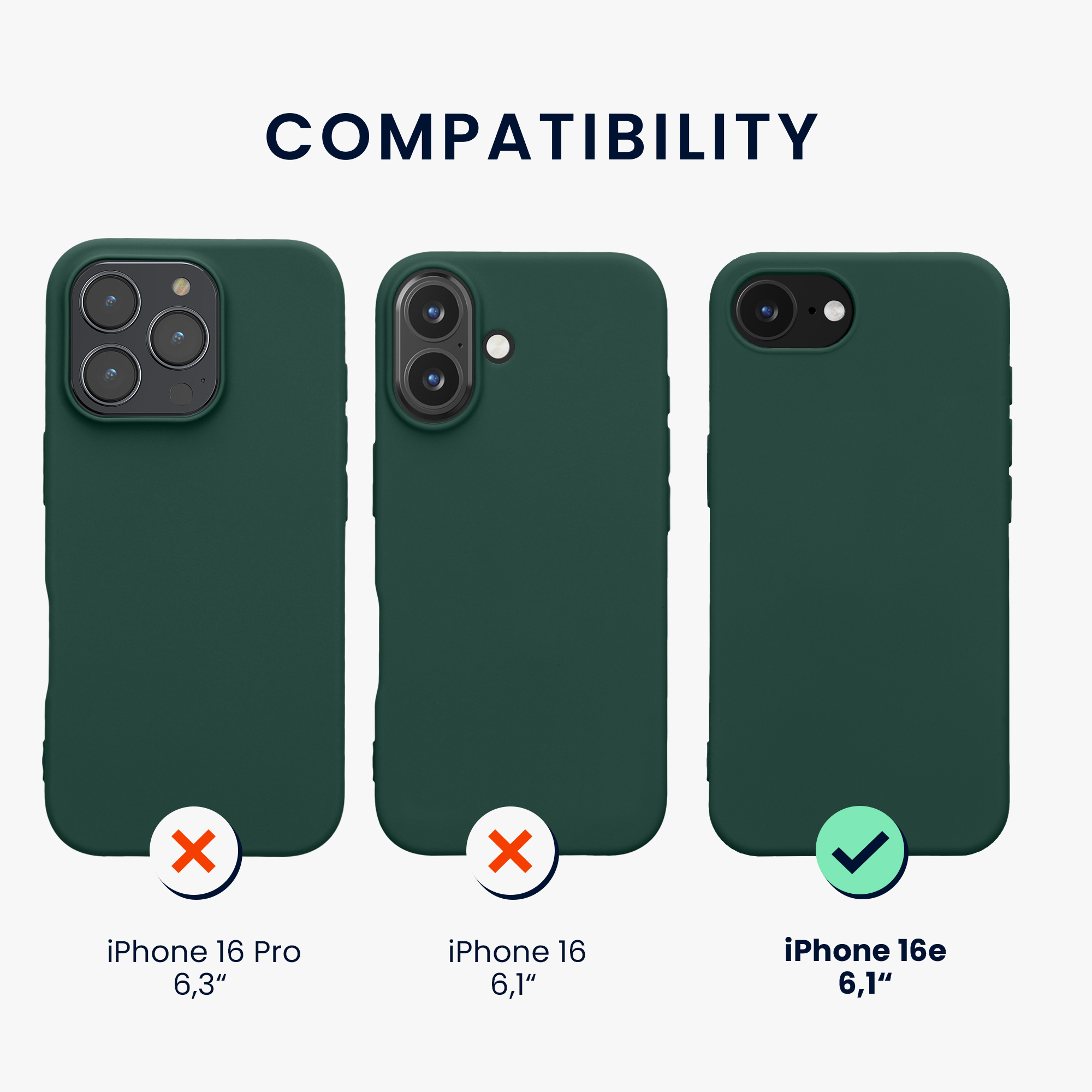 Silikonový kryt kwmobile pro Apple iPhone 17e / iPhone 16e - zelená