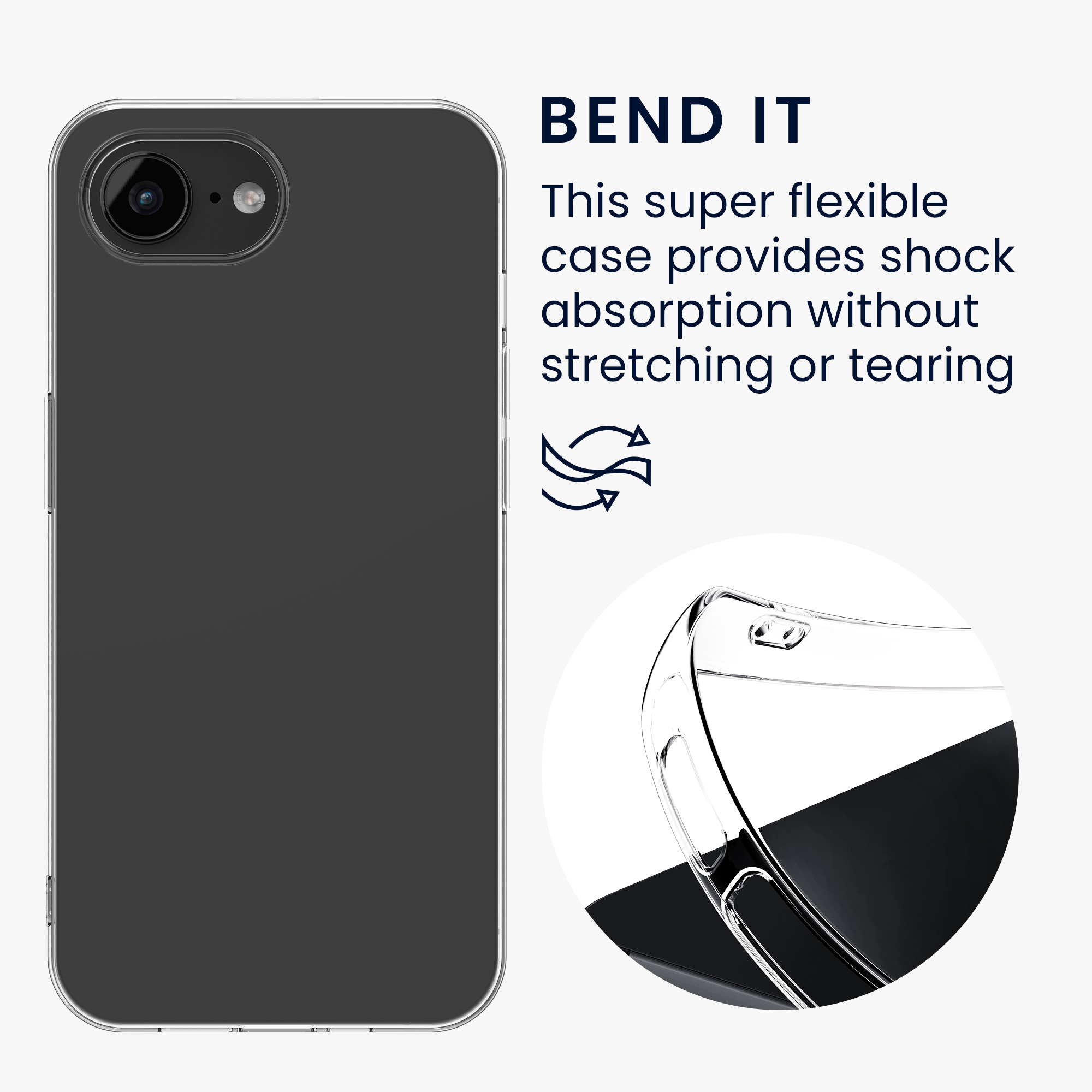 Silikonový kryt Kwmobile pro iPhone 17e / 16e - transparentní