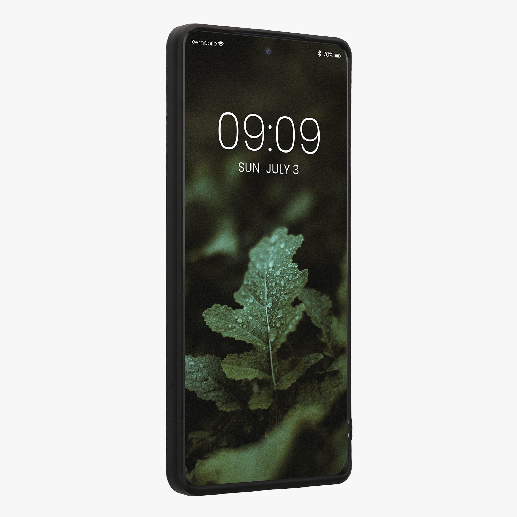 Dřevěný kryt na mobil Motorola Edge 60 Fusion kwmobile TPU rámeček tmavě hnědá