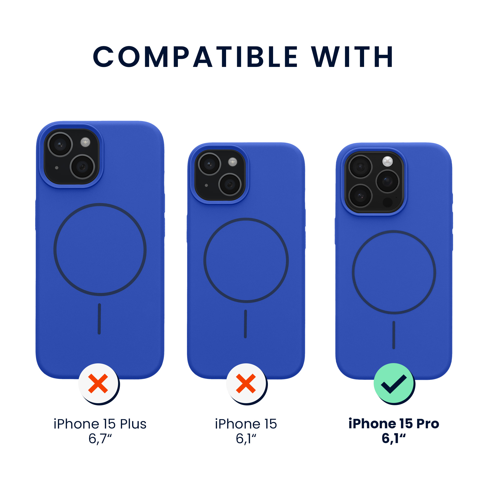 Kryt kwmobile MagSafe iPhone 15 Pro modrá