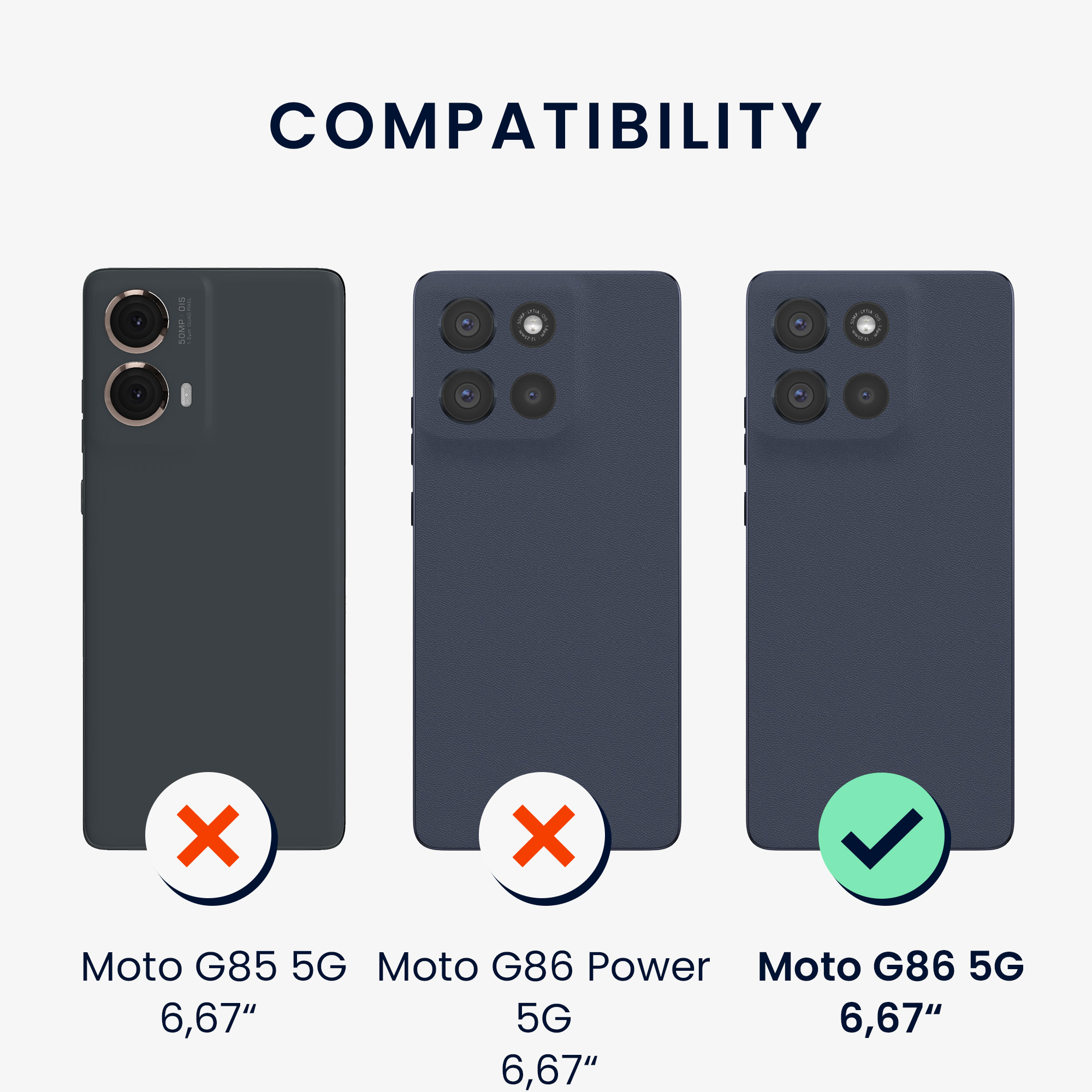 Kwmobile Crossbody pouzdro Motorola Moto G86 5G černá / transparentní