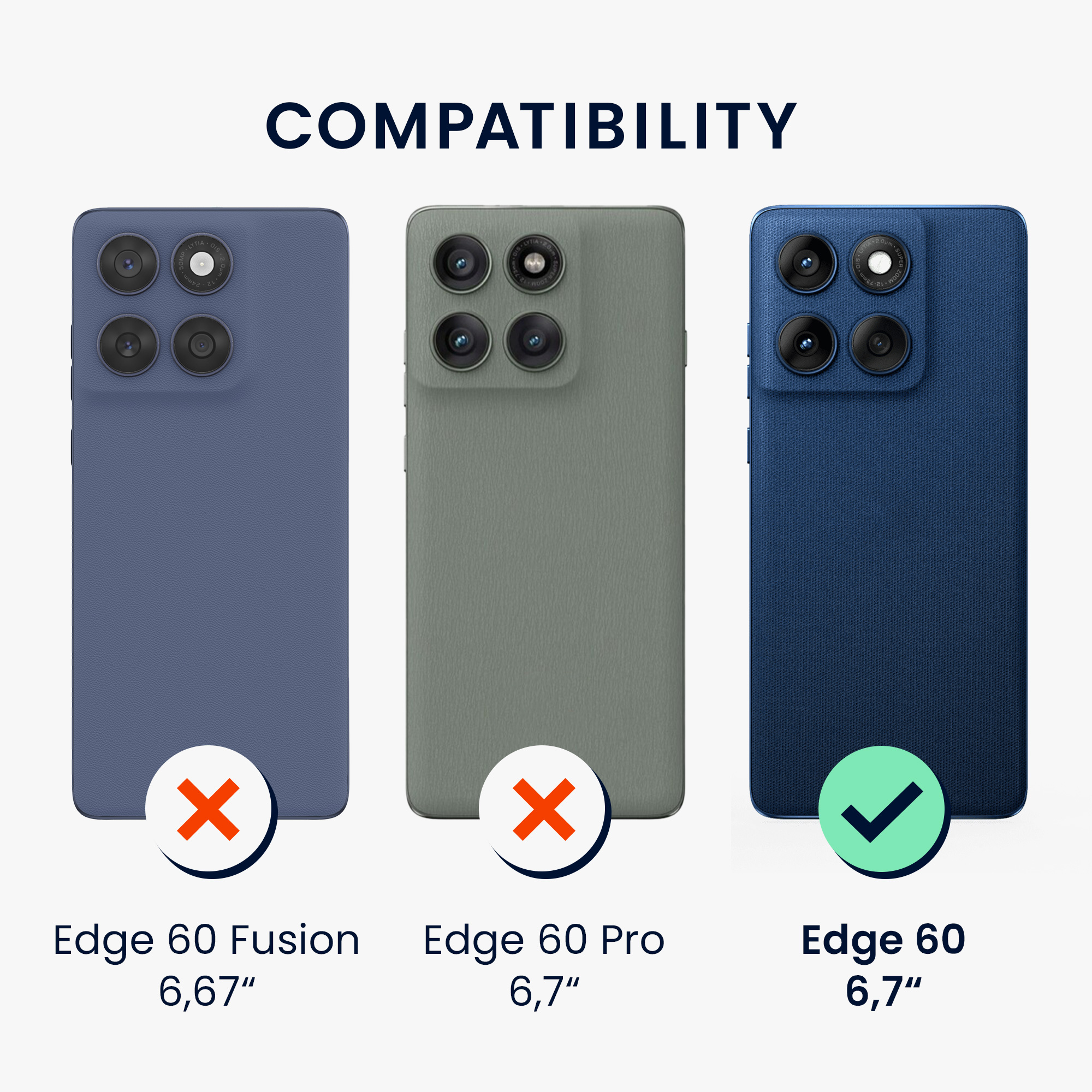 Kryt na mobil Motorola Edge 60 kwmobile TPU baltická modrá