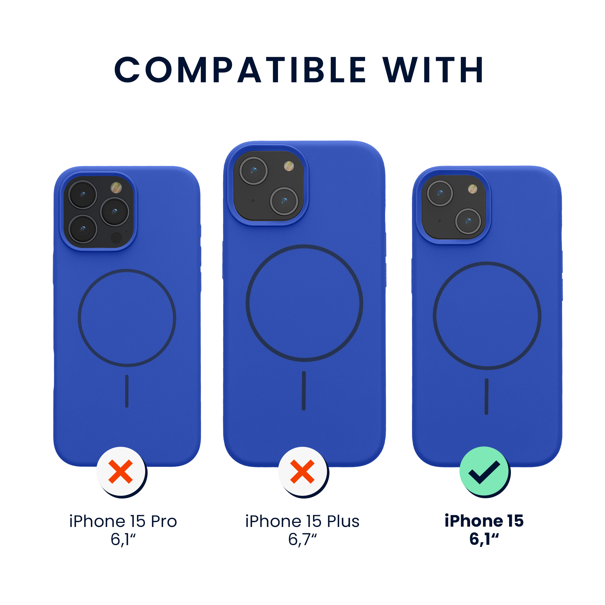 Kryt kwmobile MagSafe iPhone 15 modrá