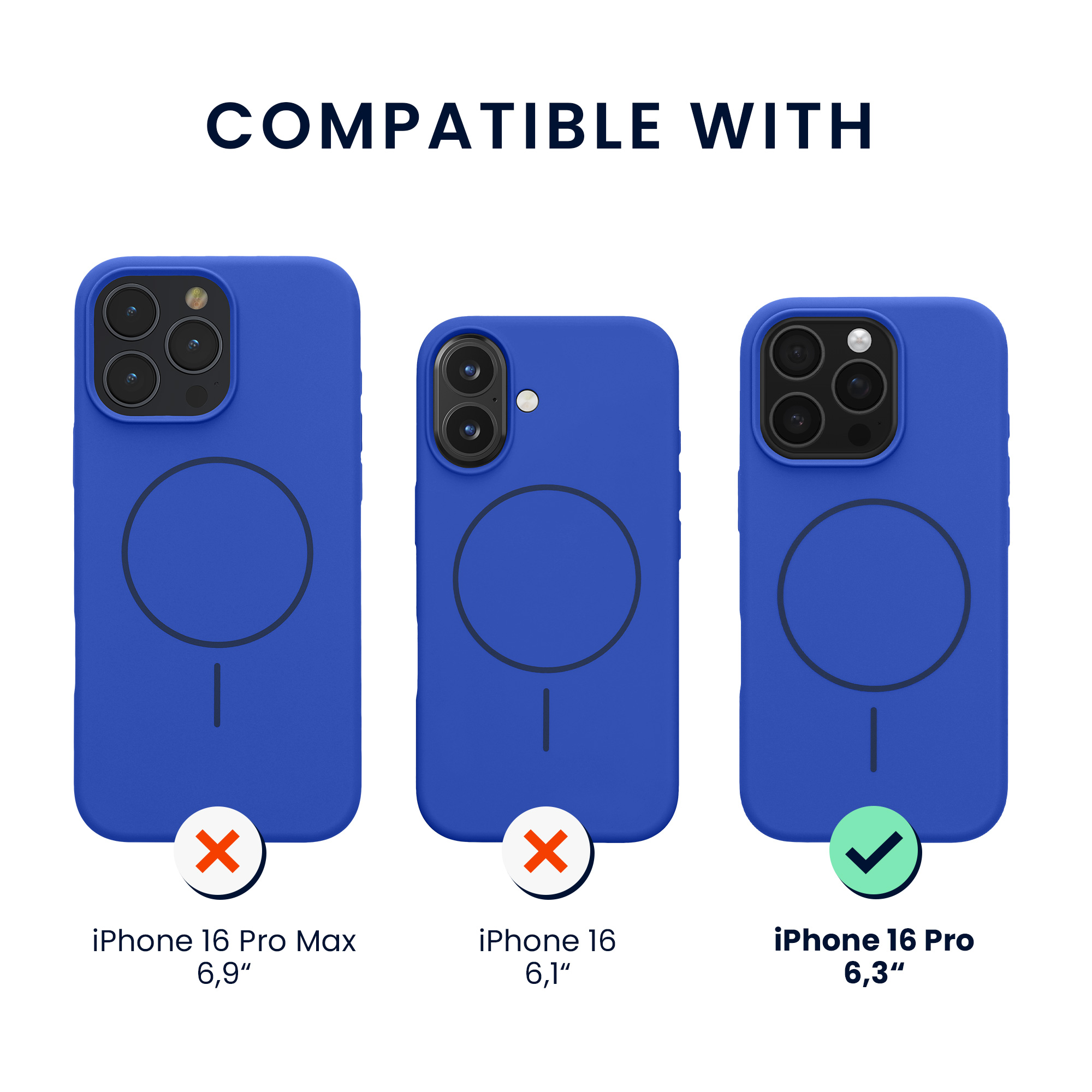 Magnetický kryt na mobil MagSafe Apple iPhone 16 Pro kwmobile - modrá