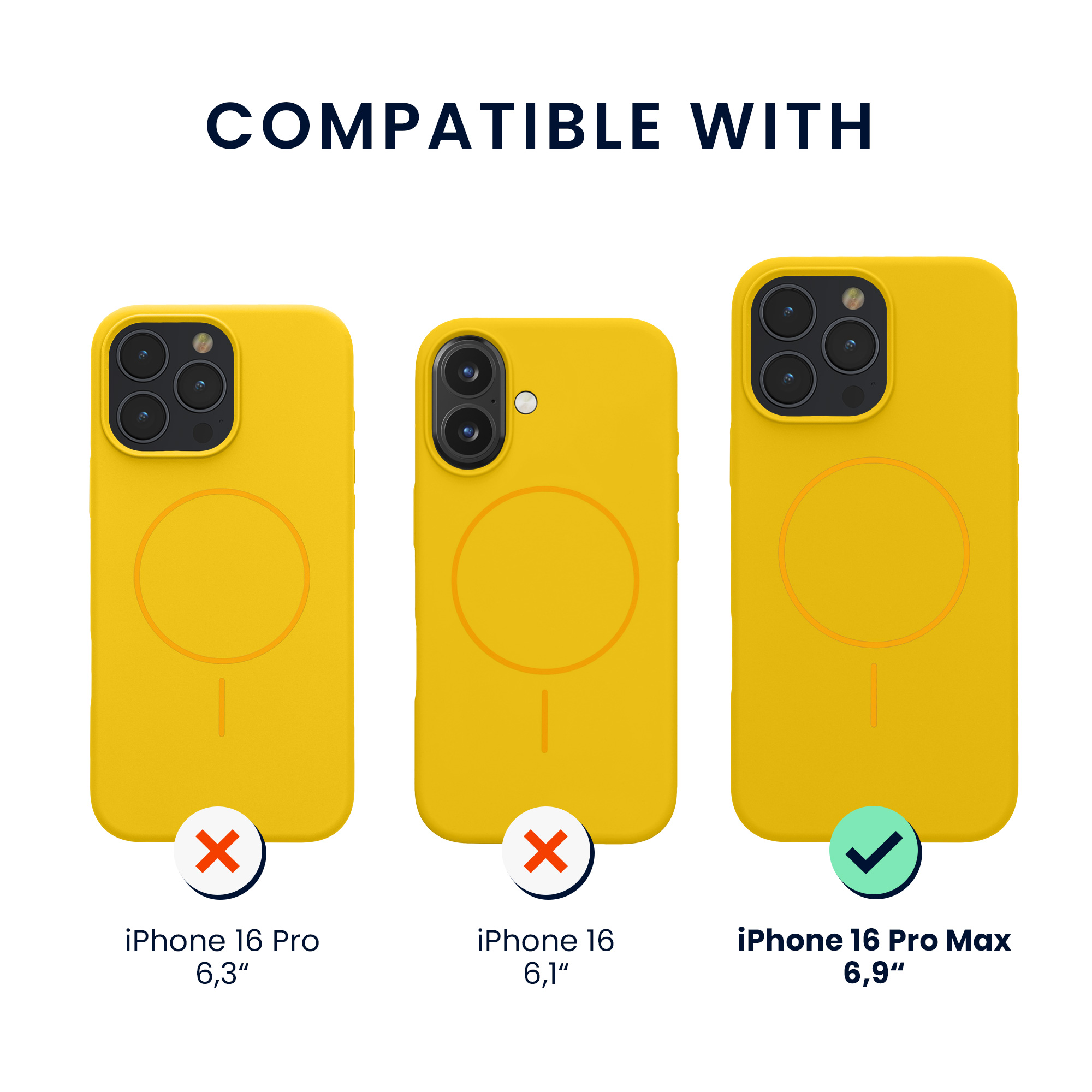 Magnetický kryt na mobil MagSafe Apple iPhone 16 Pro Max kwmobile - žlutá