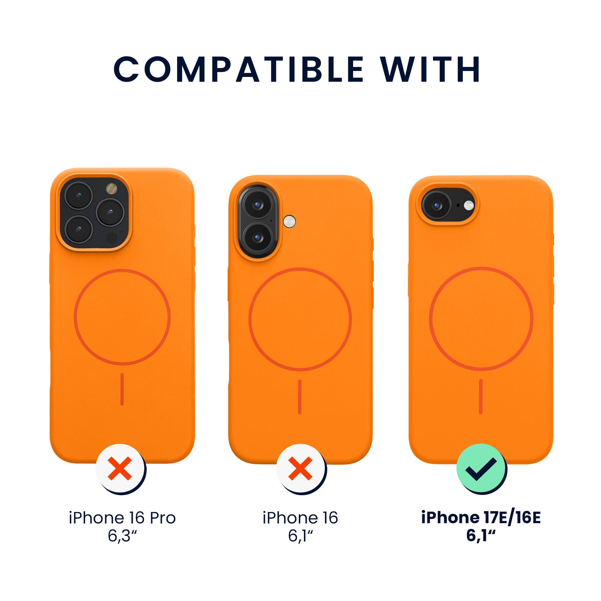 MagSafe kryt Kwmobile pro iPhone 17e / 16e - fruity orange