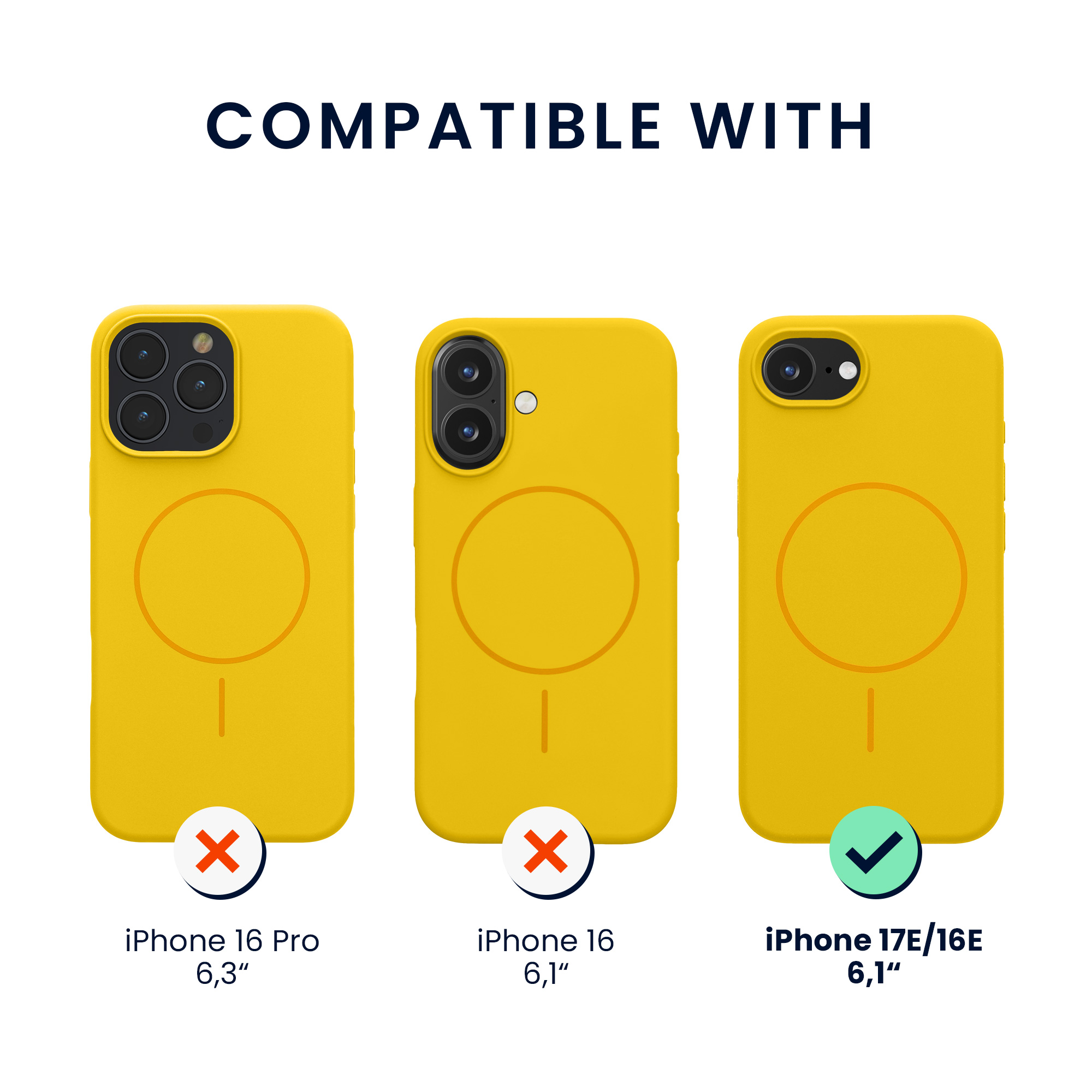 Silikonový kryt kwmobile pro Apple iPhone 17e / iPhone 16e - žlutá