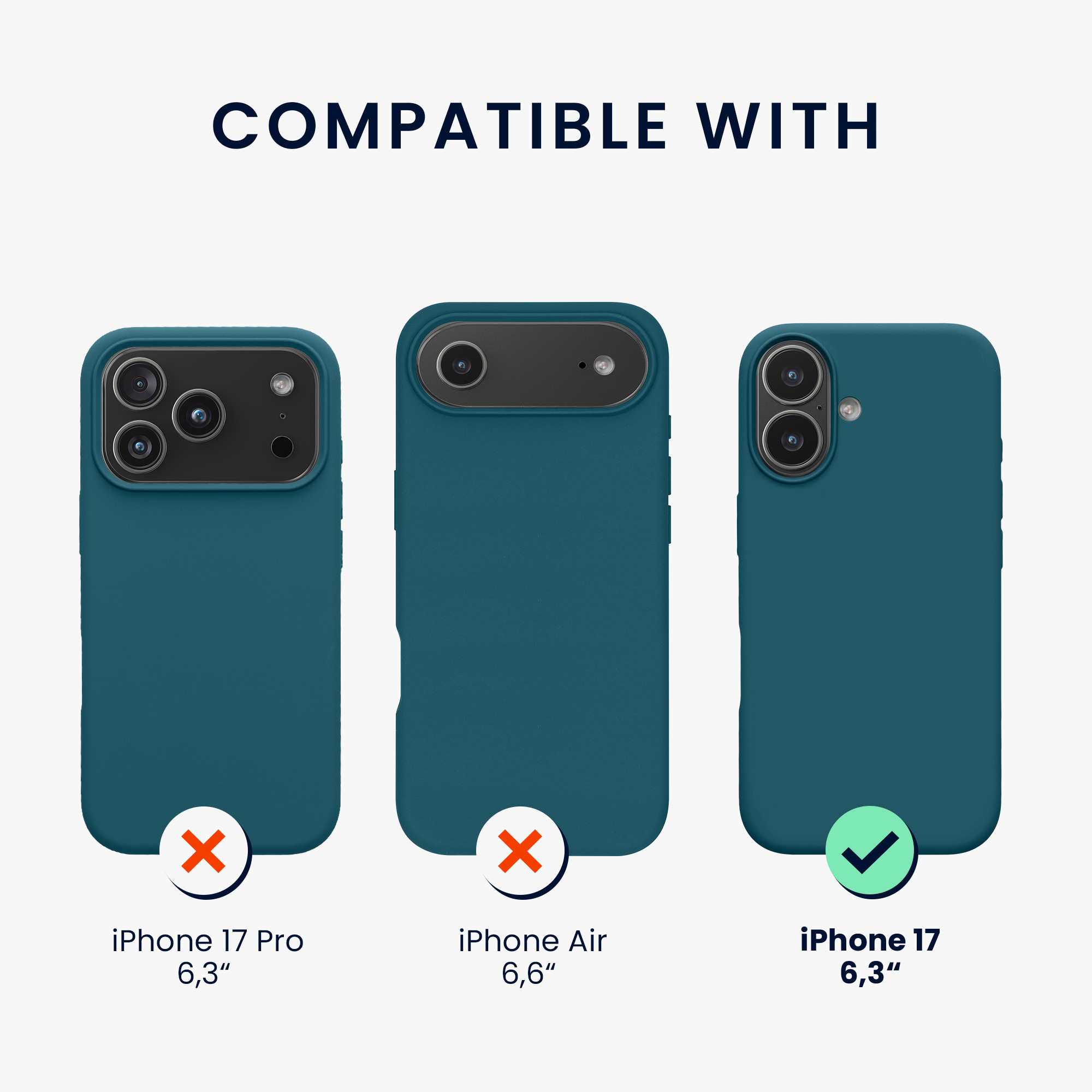 Silikonový kryt Kwmobile pro iPhone 17 - petrolejová matná