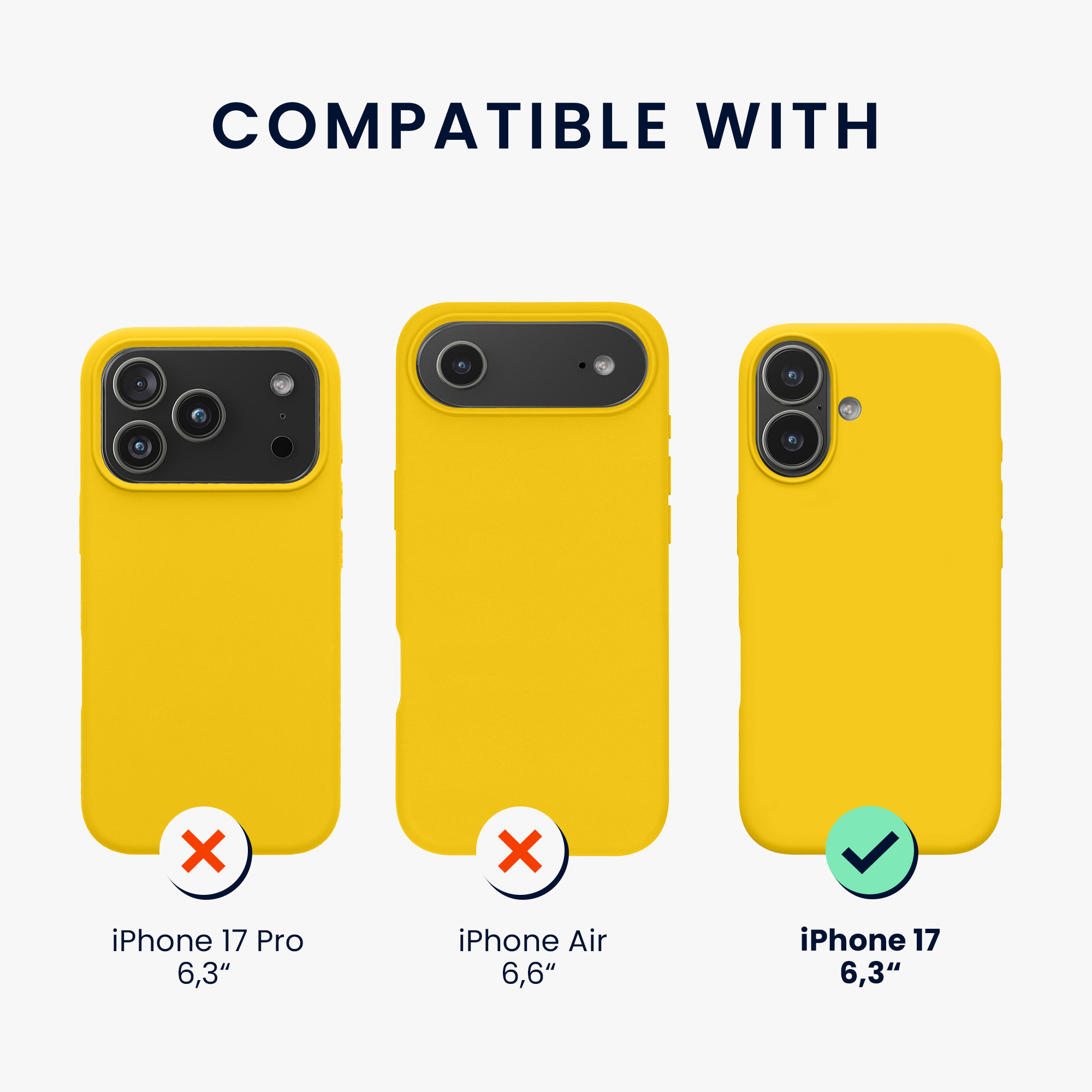 Silikonový kryt Kwmobile pro iPhone 17 - zářivě žlutá
