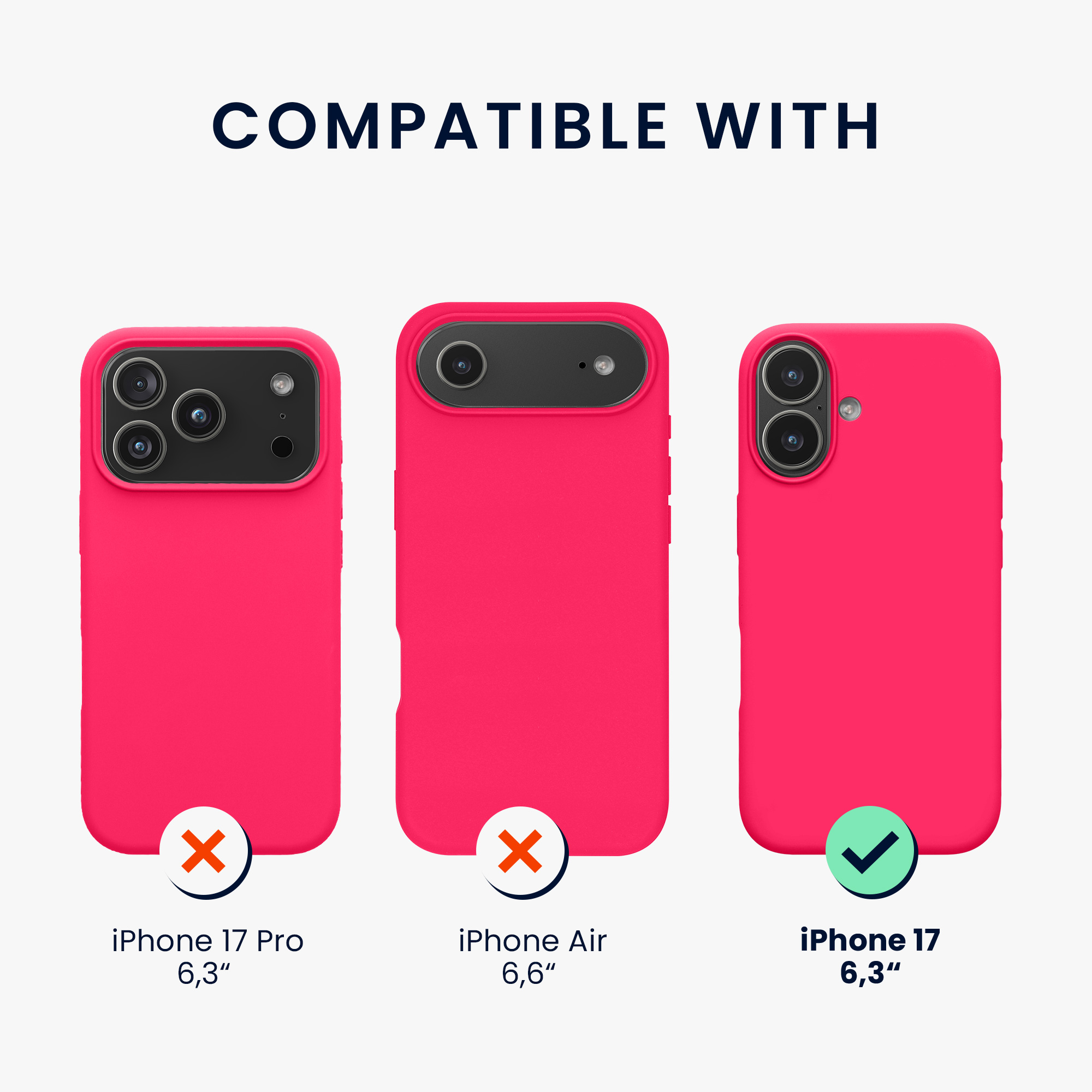 Pouzdro pro Apple iPhone 17 kwmobile silikonové - neonově růžová