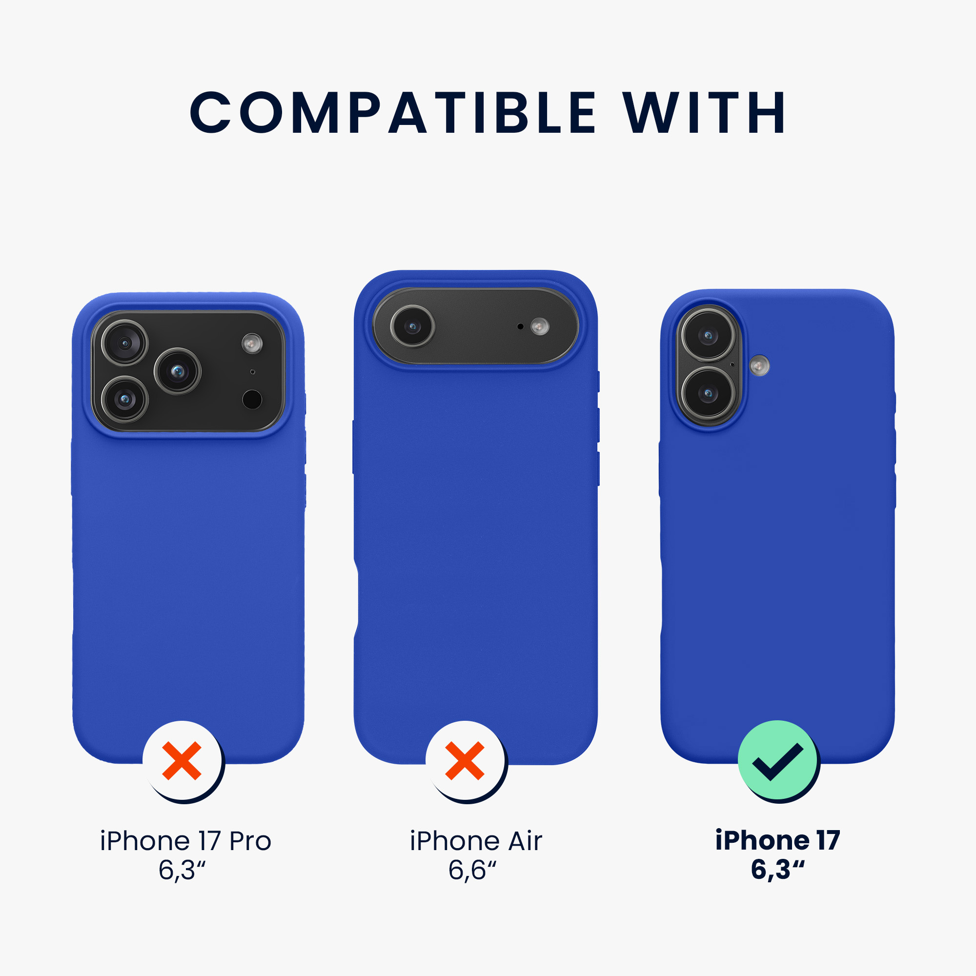 Silikonový kryt Kwmobile pro iPhone 17 - baltsky modrá