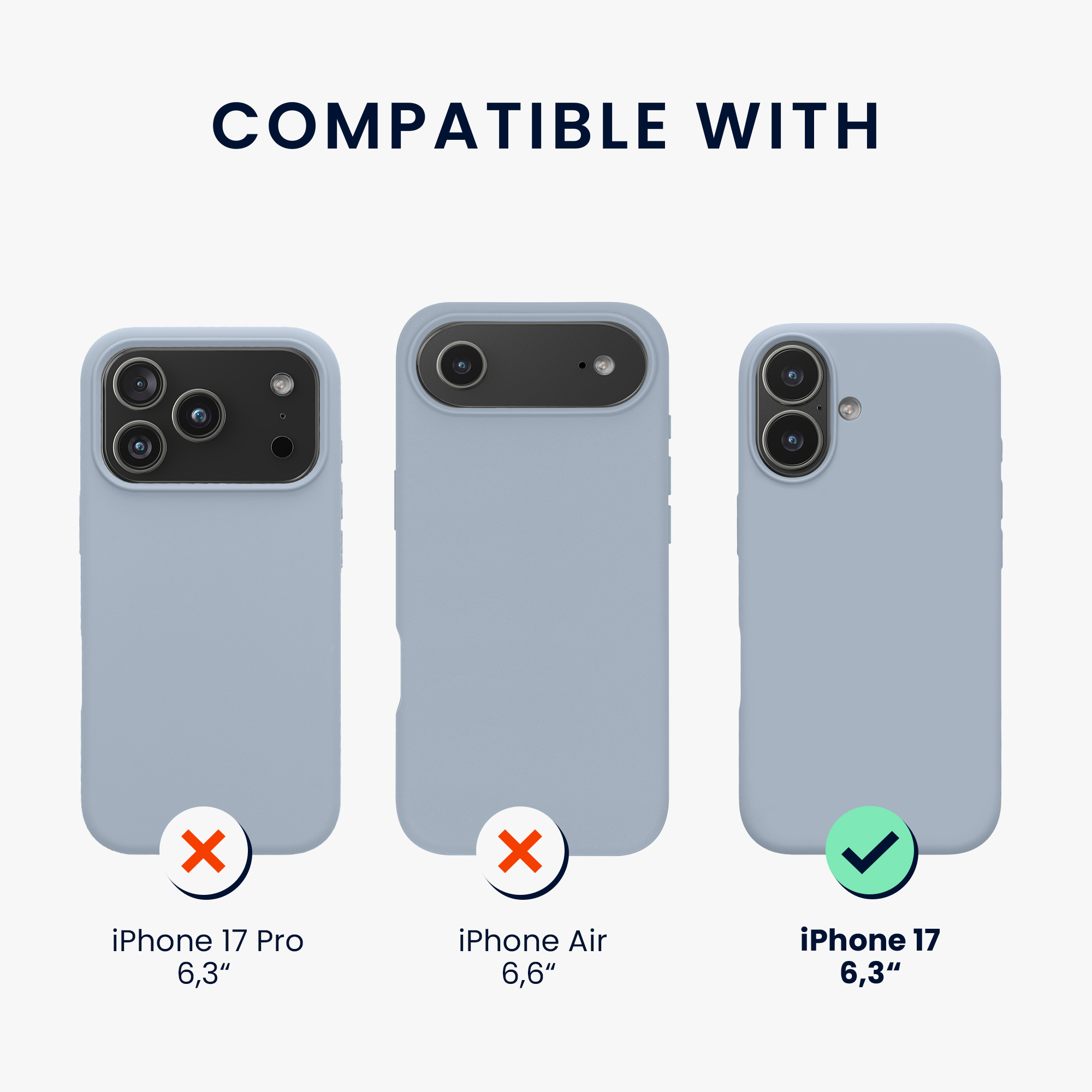 Silikonový kryt Kwmobile pro iPhone 17 - světle modrá matná