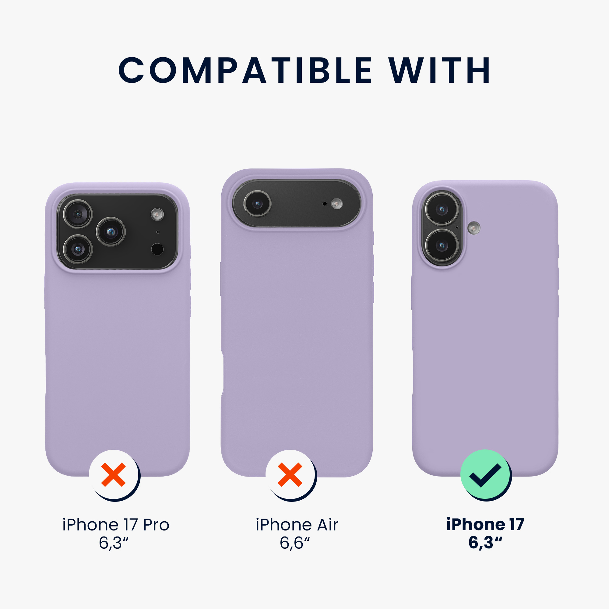 Silikonový kryt Kwmobile pro iPhone 17 - levandulová