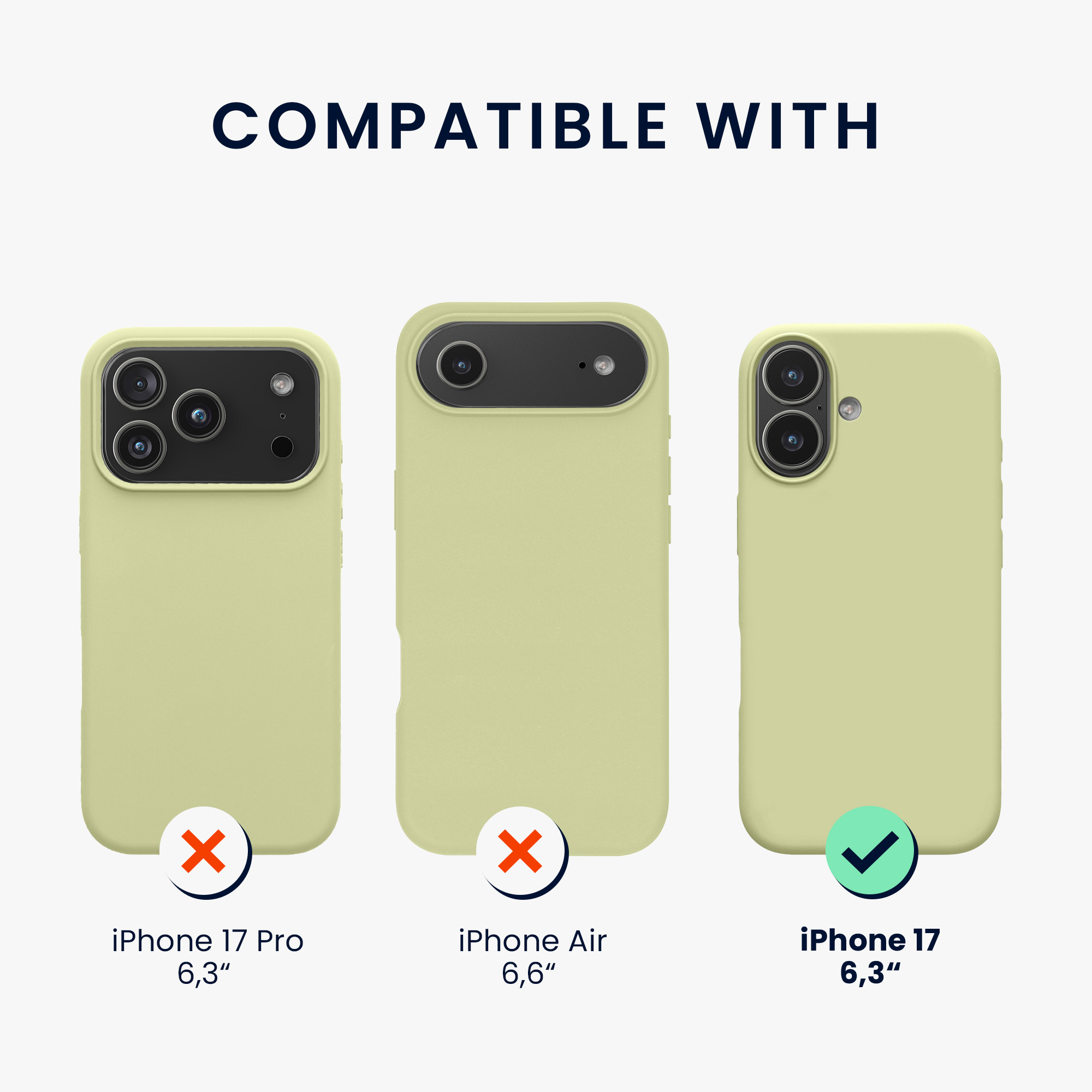 Silikonový kryt Kwmobile pro iPhone 17 - pistáciově zelená
