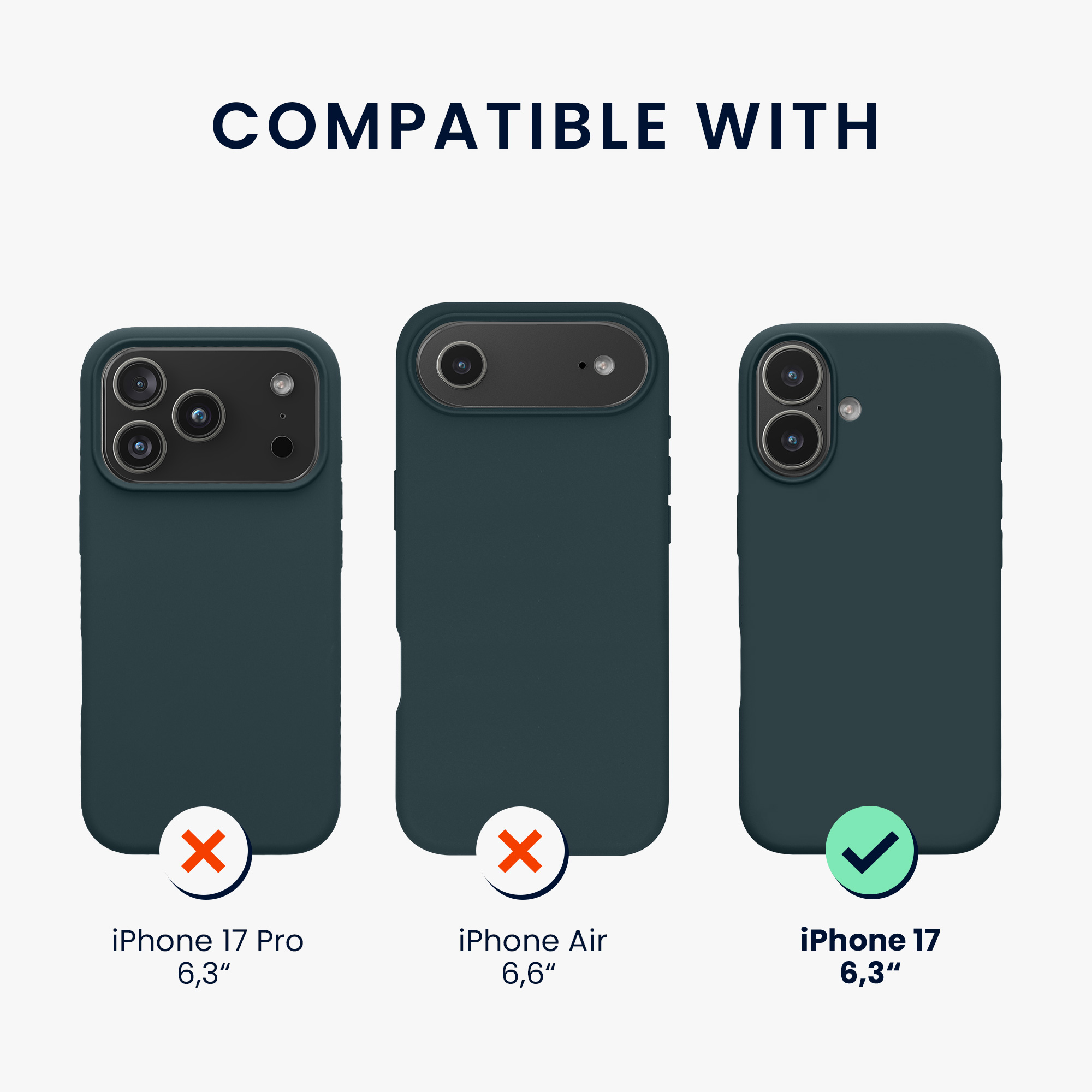 Silikonový kryt Kwmobile pro iPhone 17 - tmavě šedá