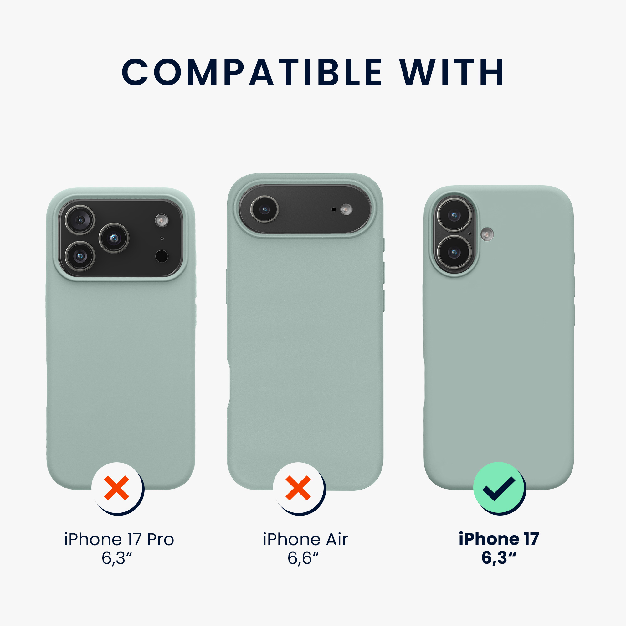 Silikonový kryt Kwmobile pro iPhone 17 - mátová
