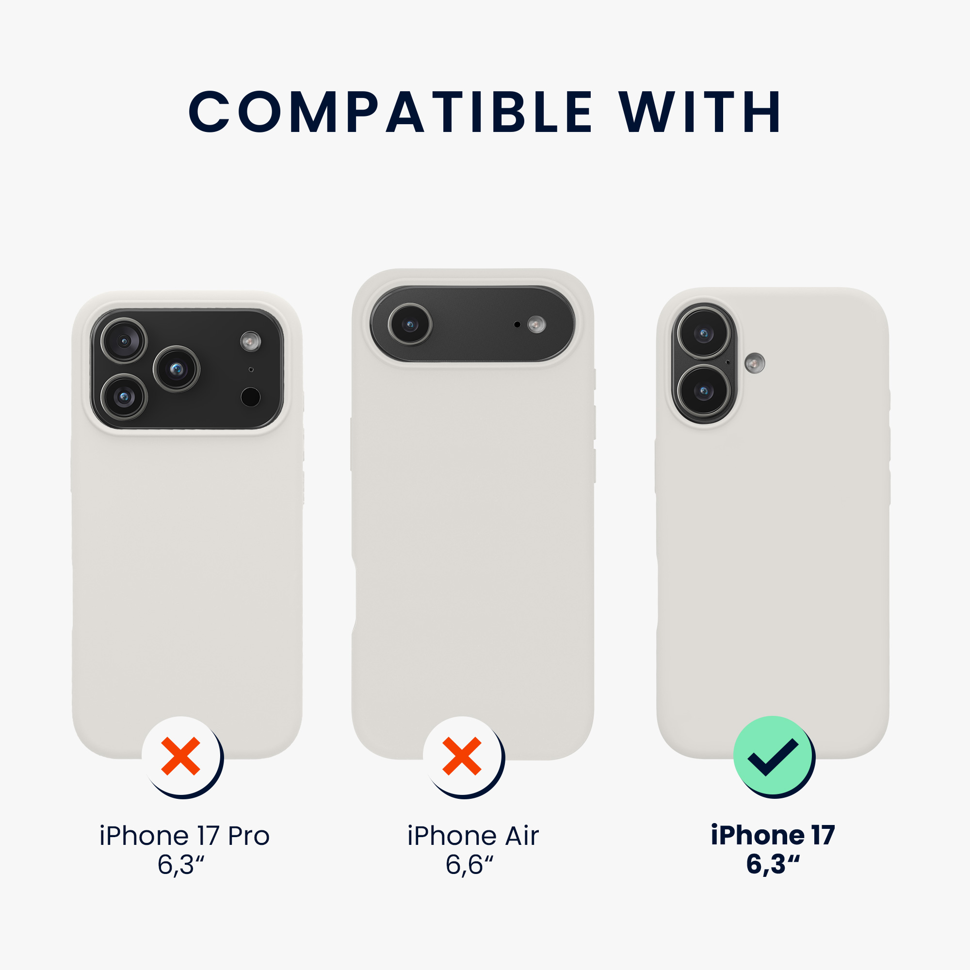TPU silikonový kryt pro Apple iPhone 17, měkký povrch kwmobile ‑ bílá