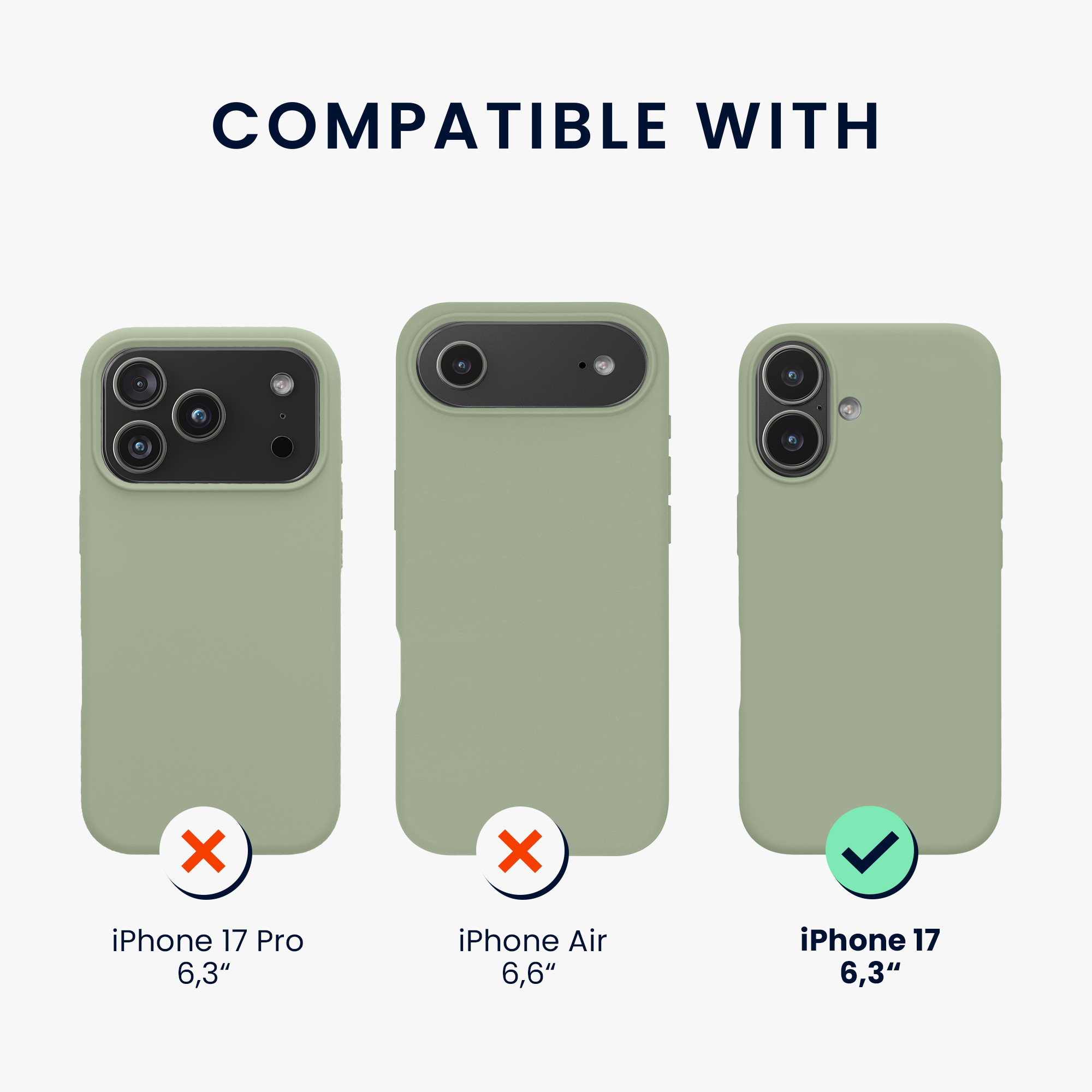 Pouzdro pro Apple iPhone 17 kwmobile silikonové - šedozelená