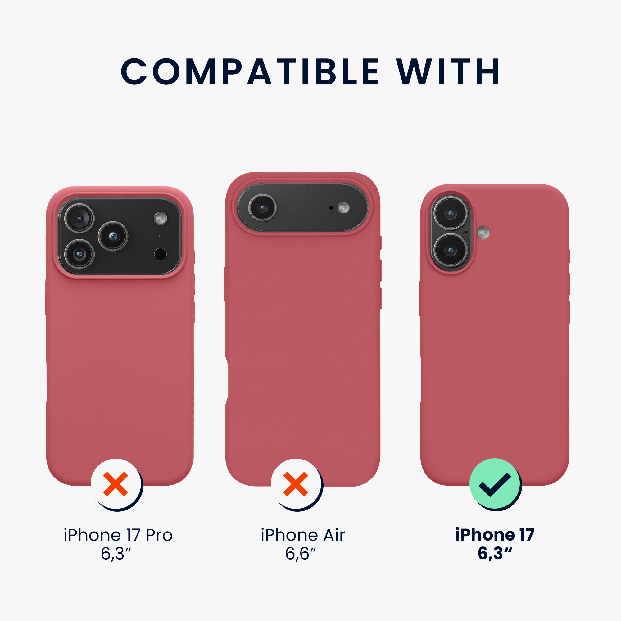 Pouzdro pro Apple iPhone 17 kwmobile silikonové - tmavě starorůžová