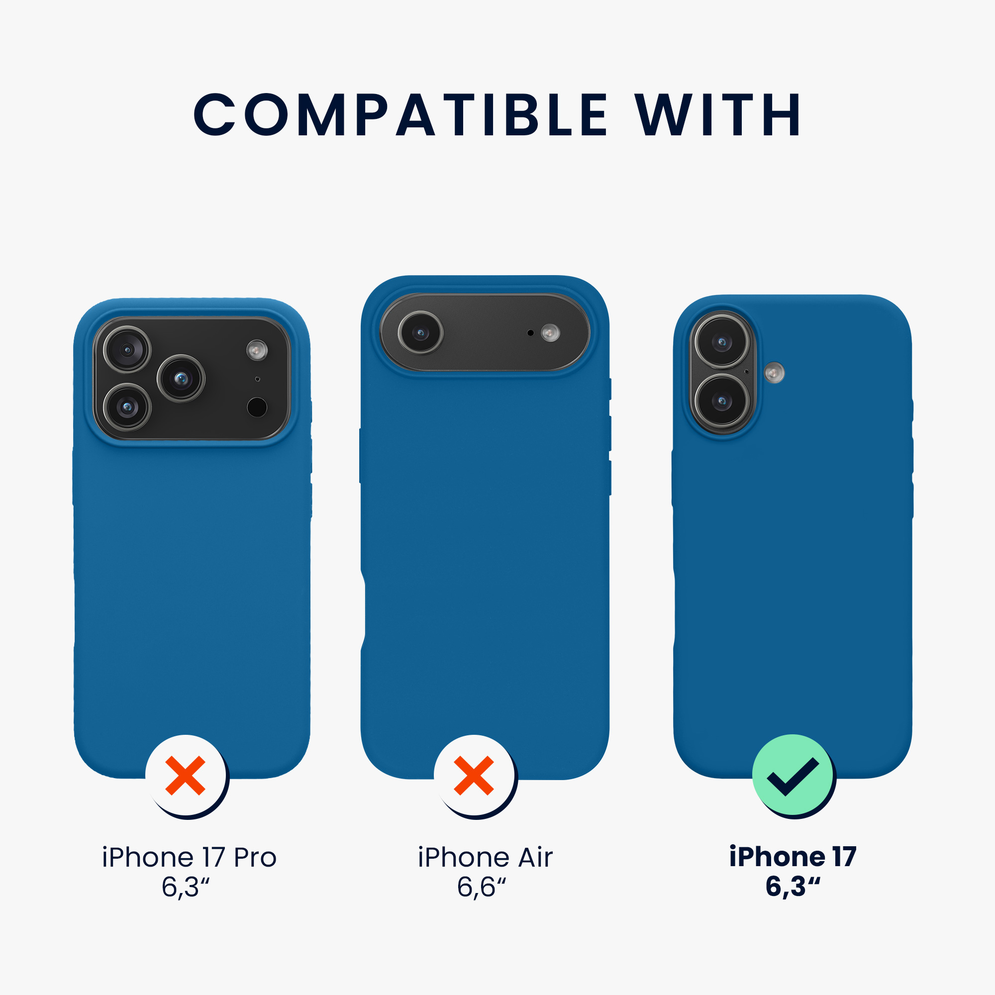 Pouzdro pro Apple iPhone 17 kwmobile silikonové - modrý korál