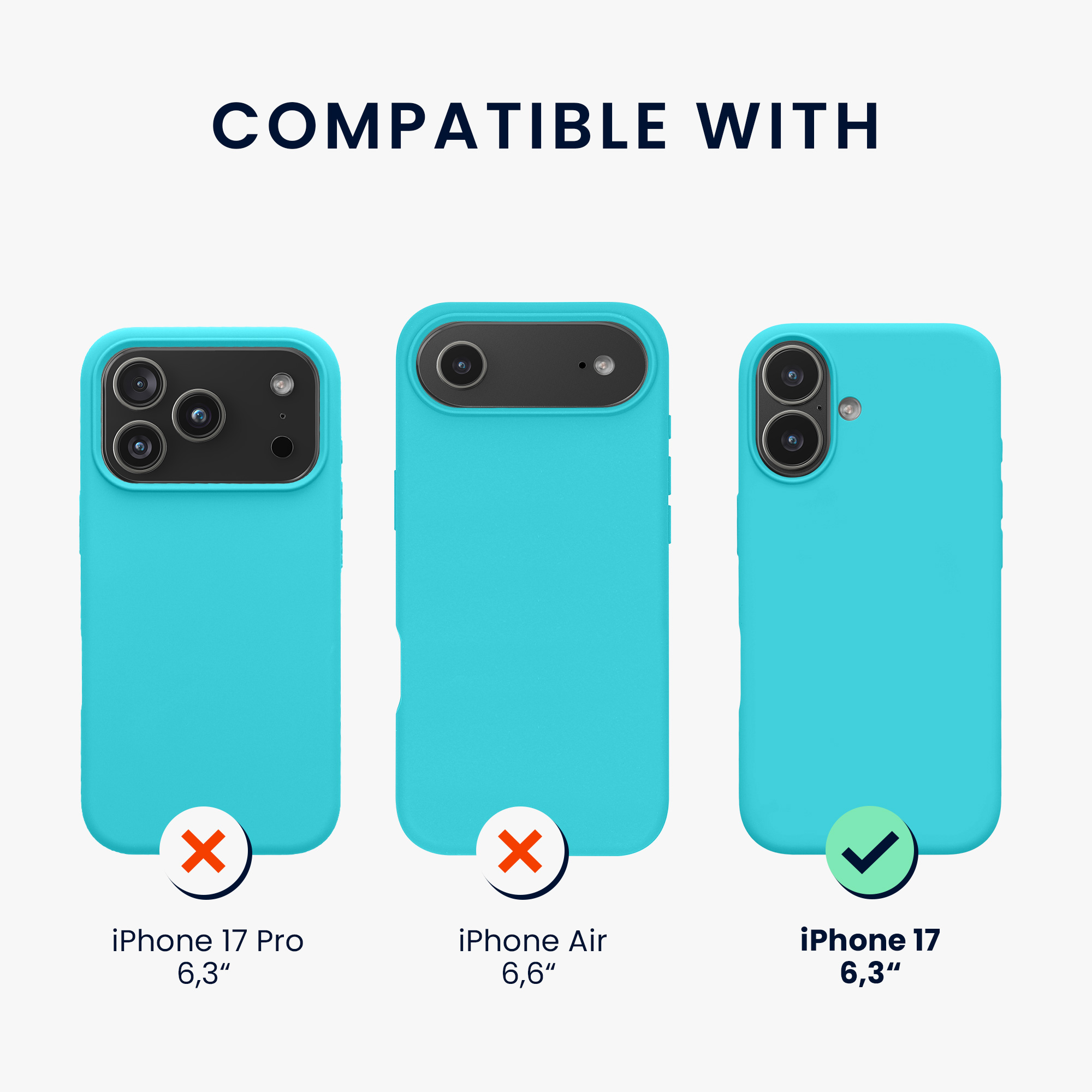 Pouzdro pro Apple iPhone 17 kwmobile silikonové - ledově modrá