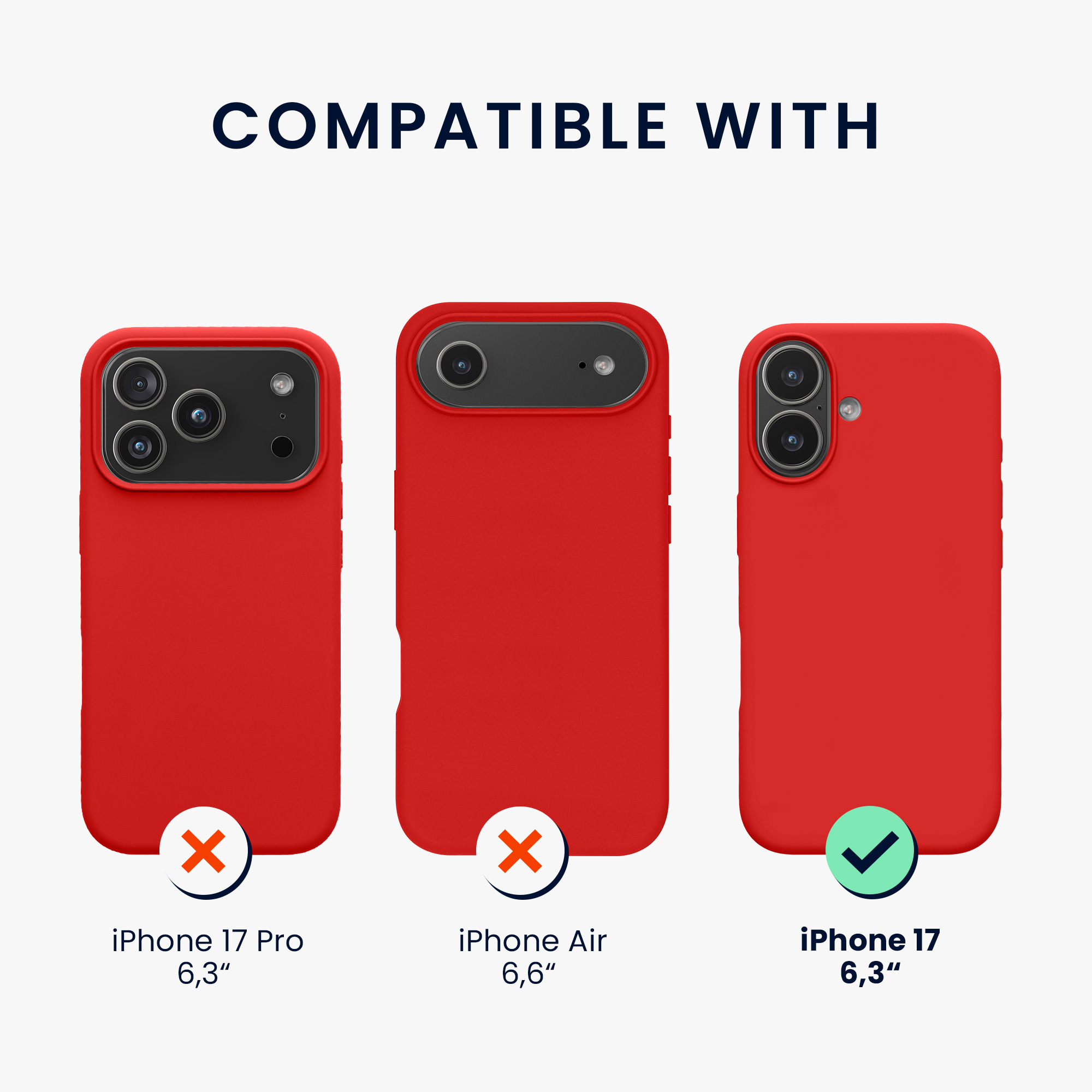 Pouzdro pro Apple iPhone 17 kwmobile silikonové - klasická červená