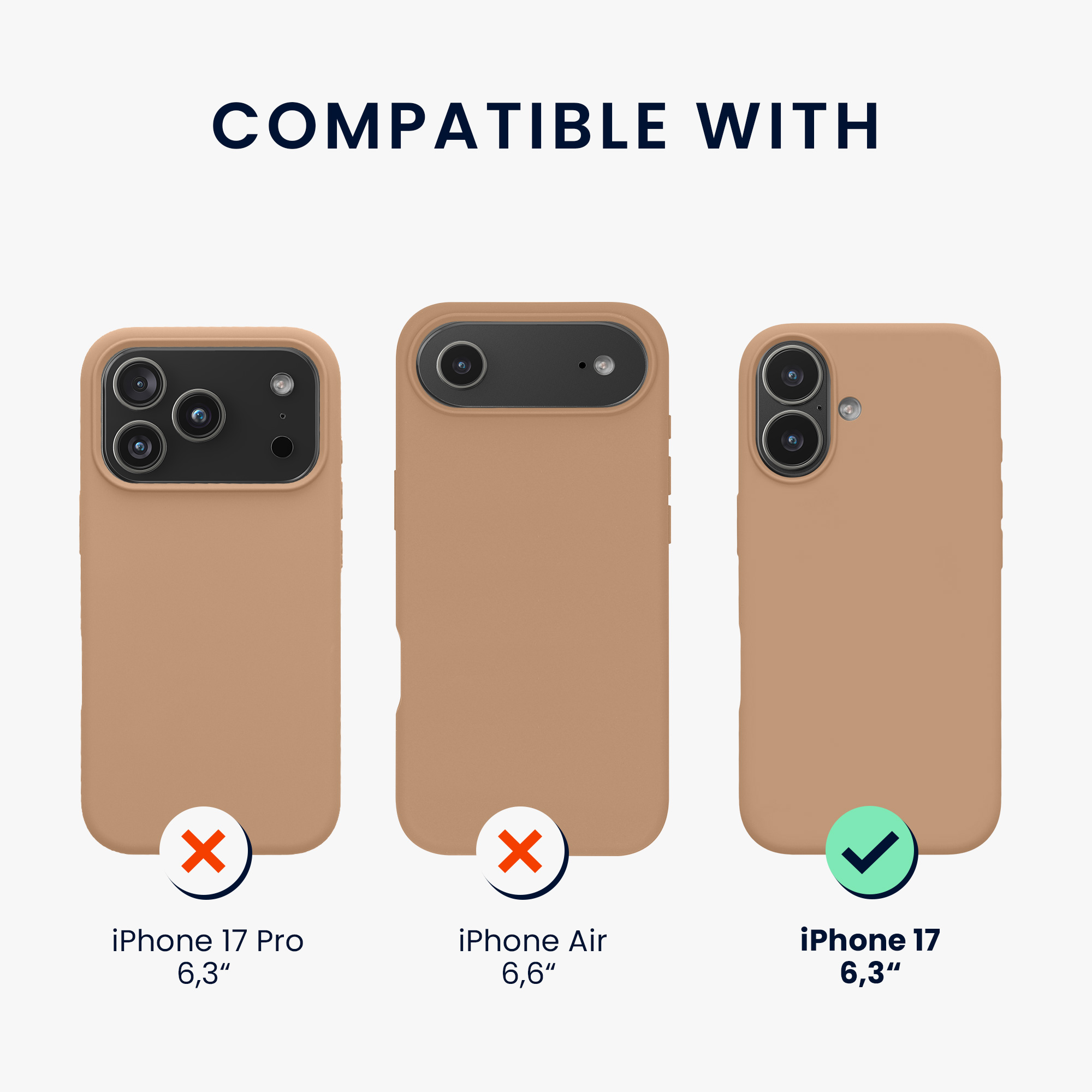 Pouzdro pro Apple iPhone 17 kwmobile silikonové - kapučínová
