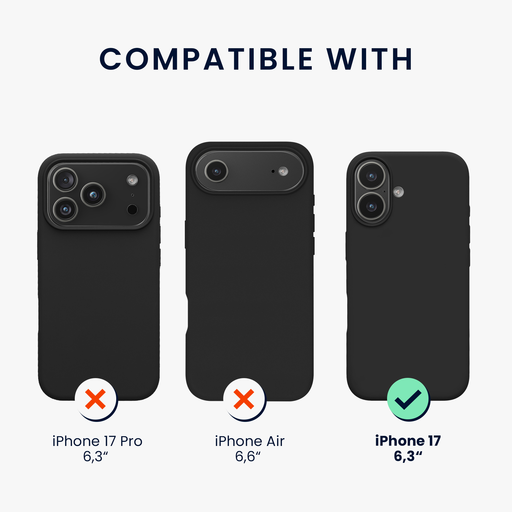 Pouzdro pro Apple iPhone 17 kwmobile silikonové - matná černá