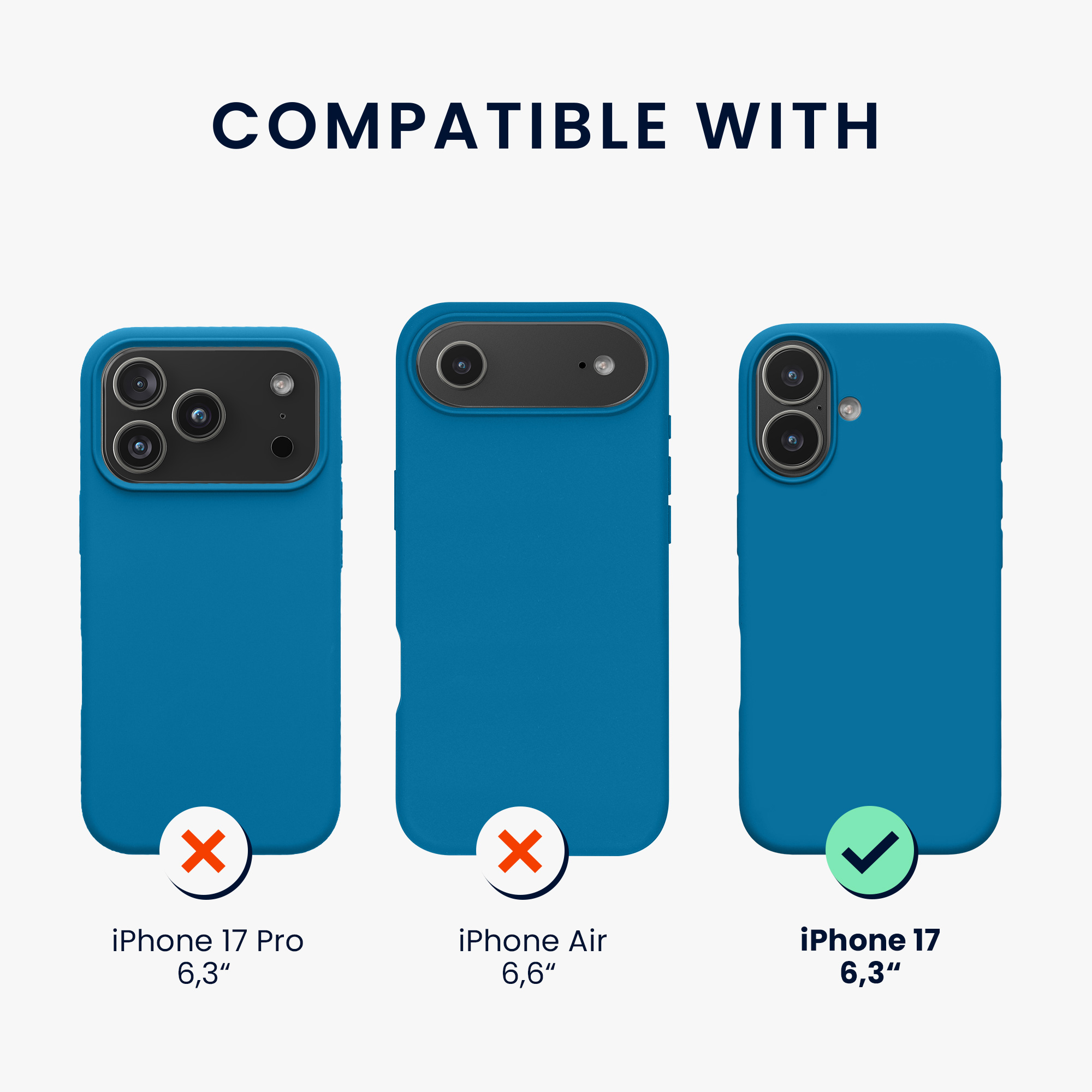 Pouzdro pro Apple iPhone 17 kwmobile silikonové - karibská modrá