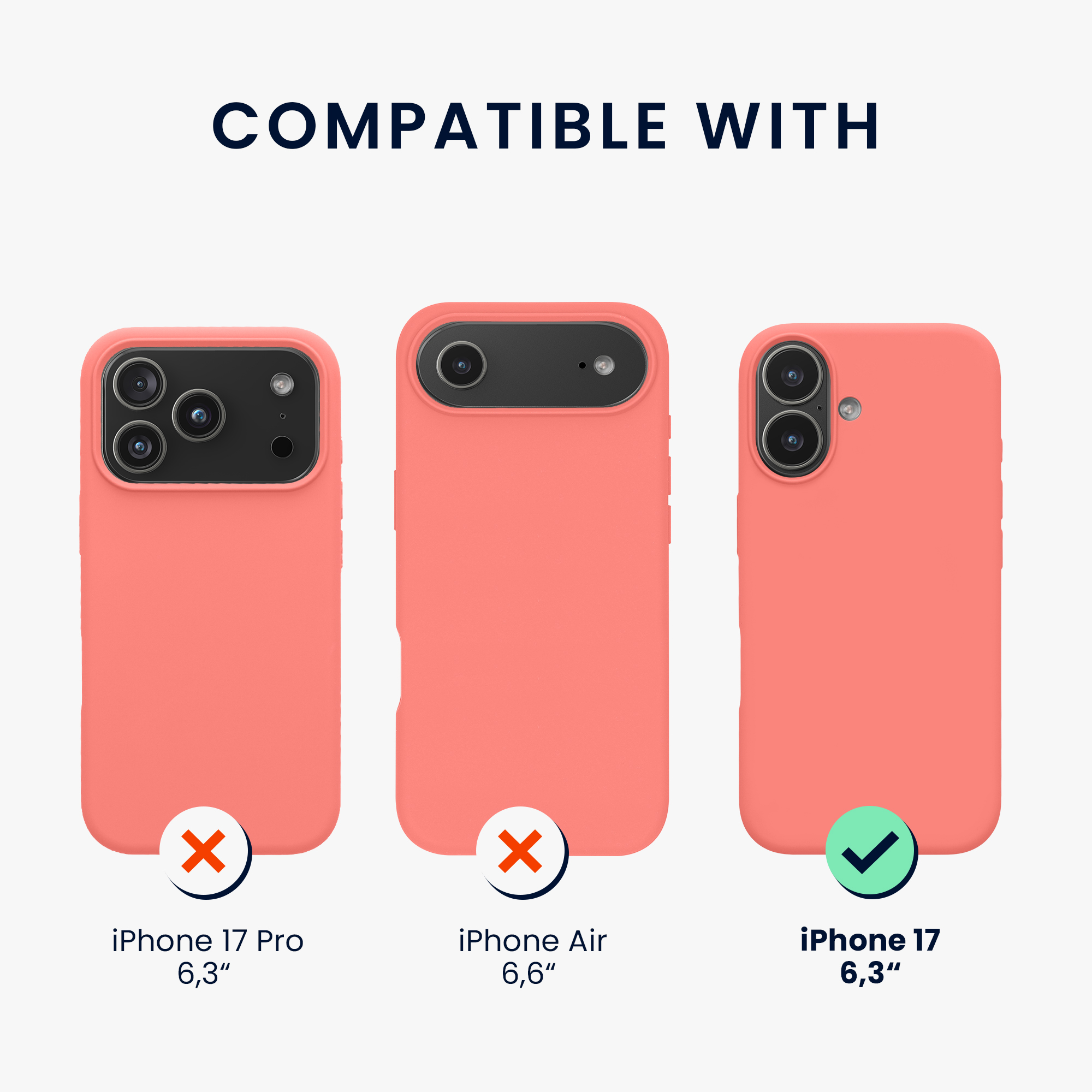 Pouzdro pro Apple iPhone 17 kwmobile silikonové - pastelová korálová