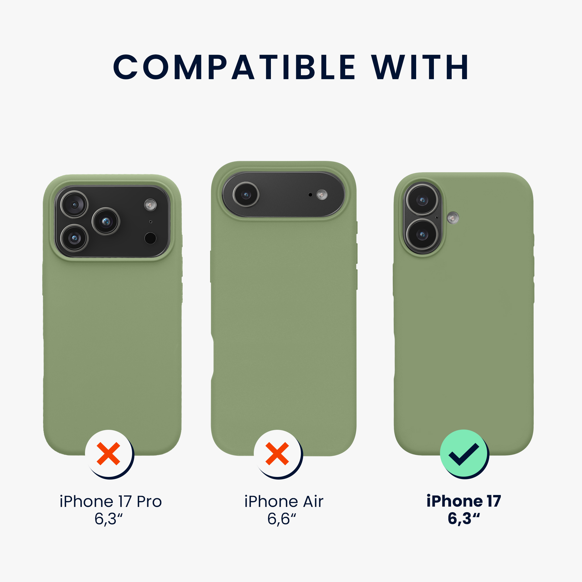 Pouzdro pro Apple iPhone 17 kwmobile silikonové - měkký mechově zelená
