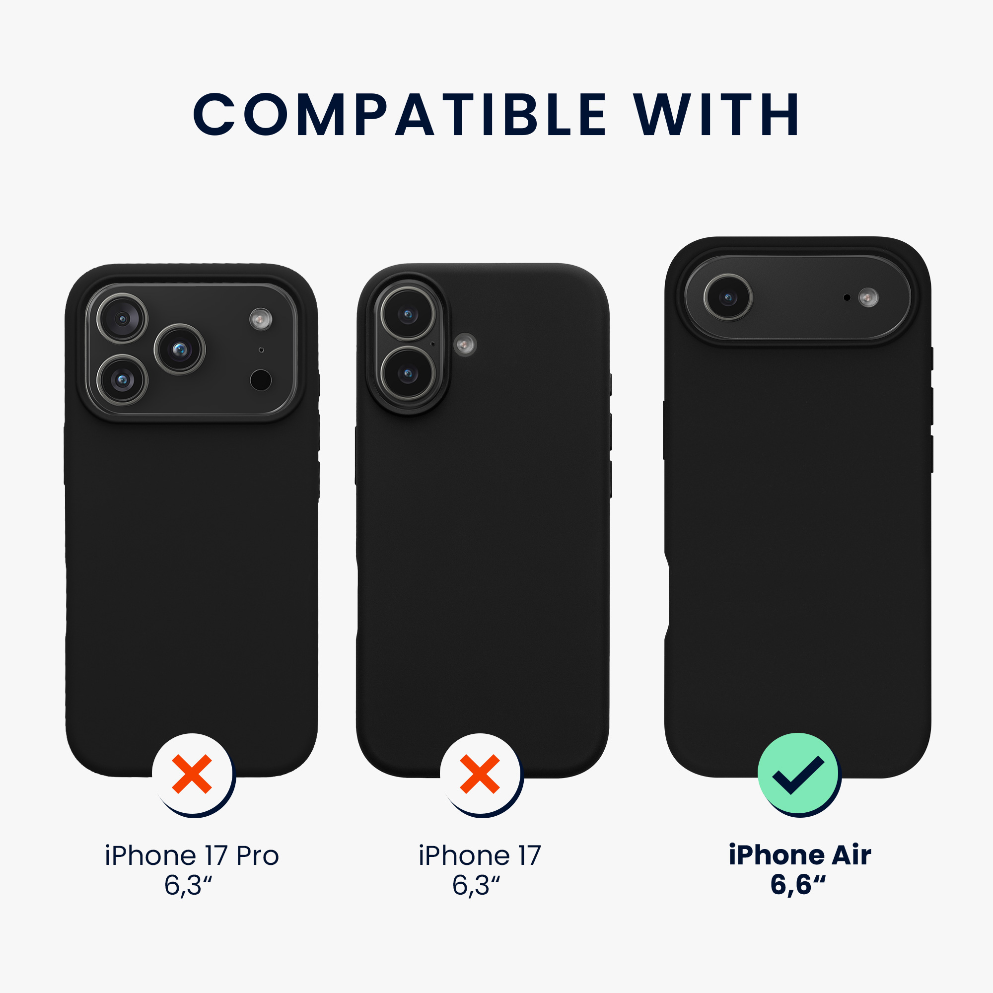 kwmobile TPU silikonový kryt pro Apple iPhone Air, měkký povrch, černá