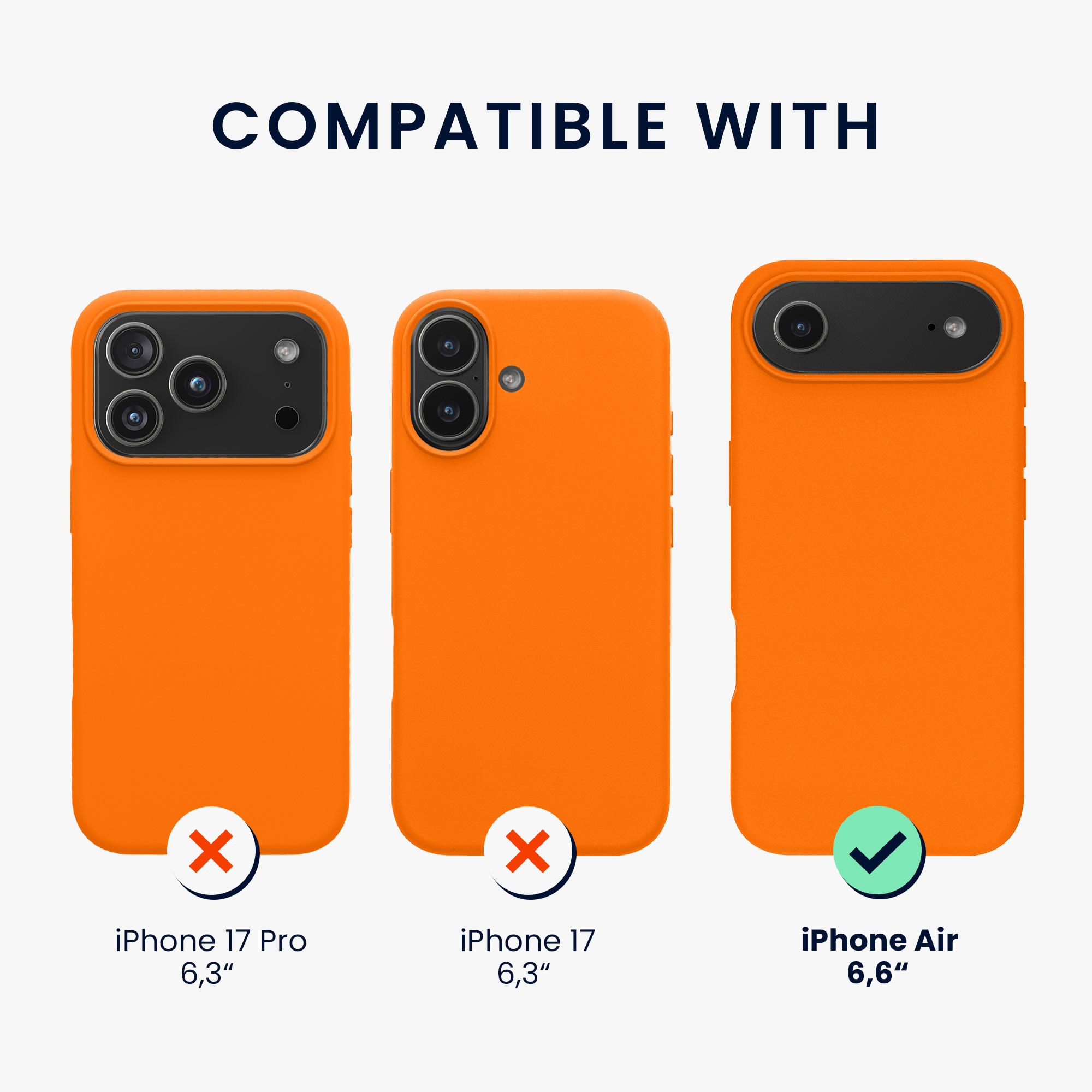 kwmobile TPU silikonový kryt pro Apple iPhone Air, měkký povrch, ovocně oranžová