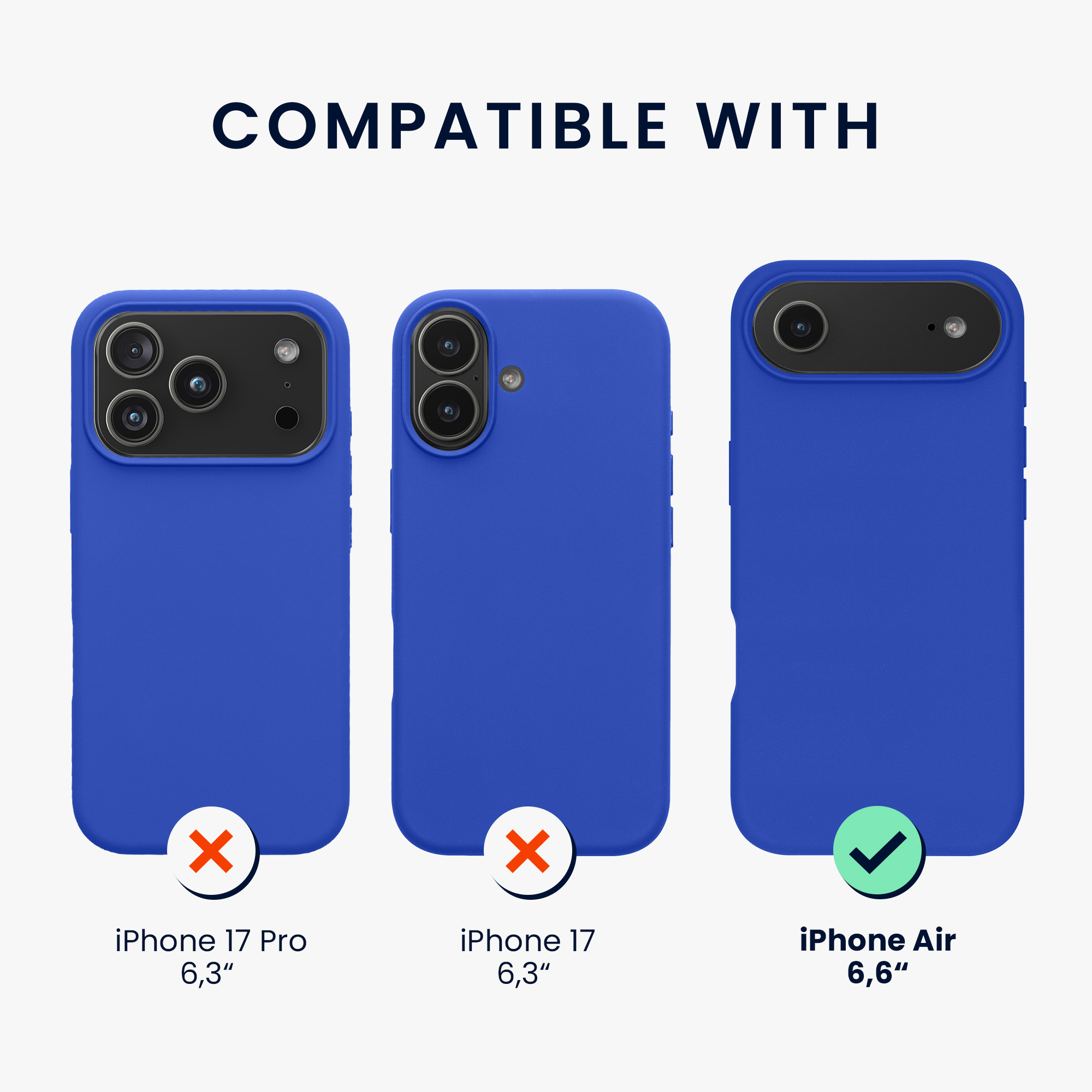 kwmobile TPU silikonový kryt pro Apple iPhone Air, měkký povrch, baltská modrá