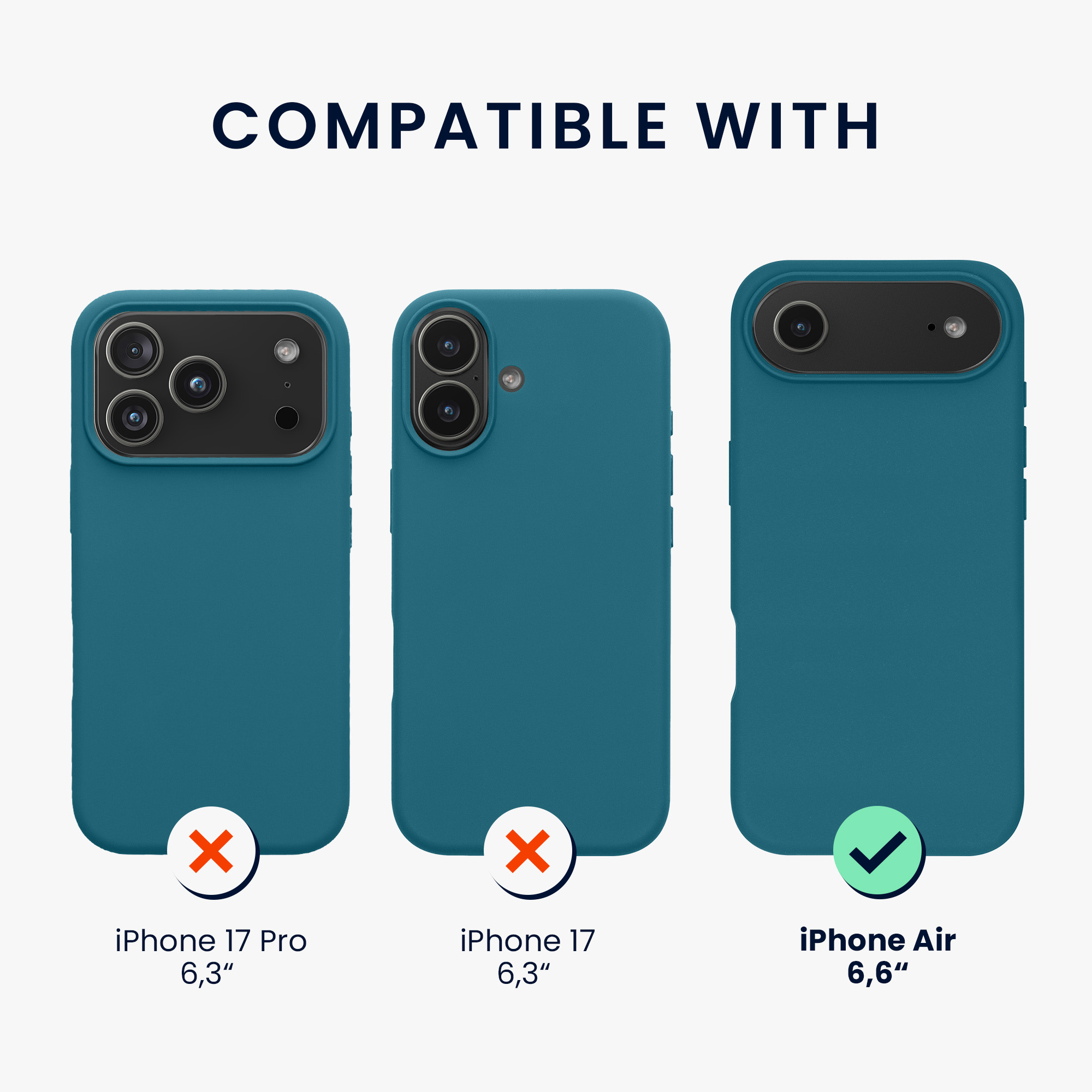 kwmobile TPU silikonový kryt pro Apple iPhone Air, měkký povrch, matně petrolejová