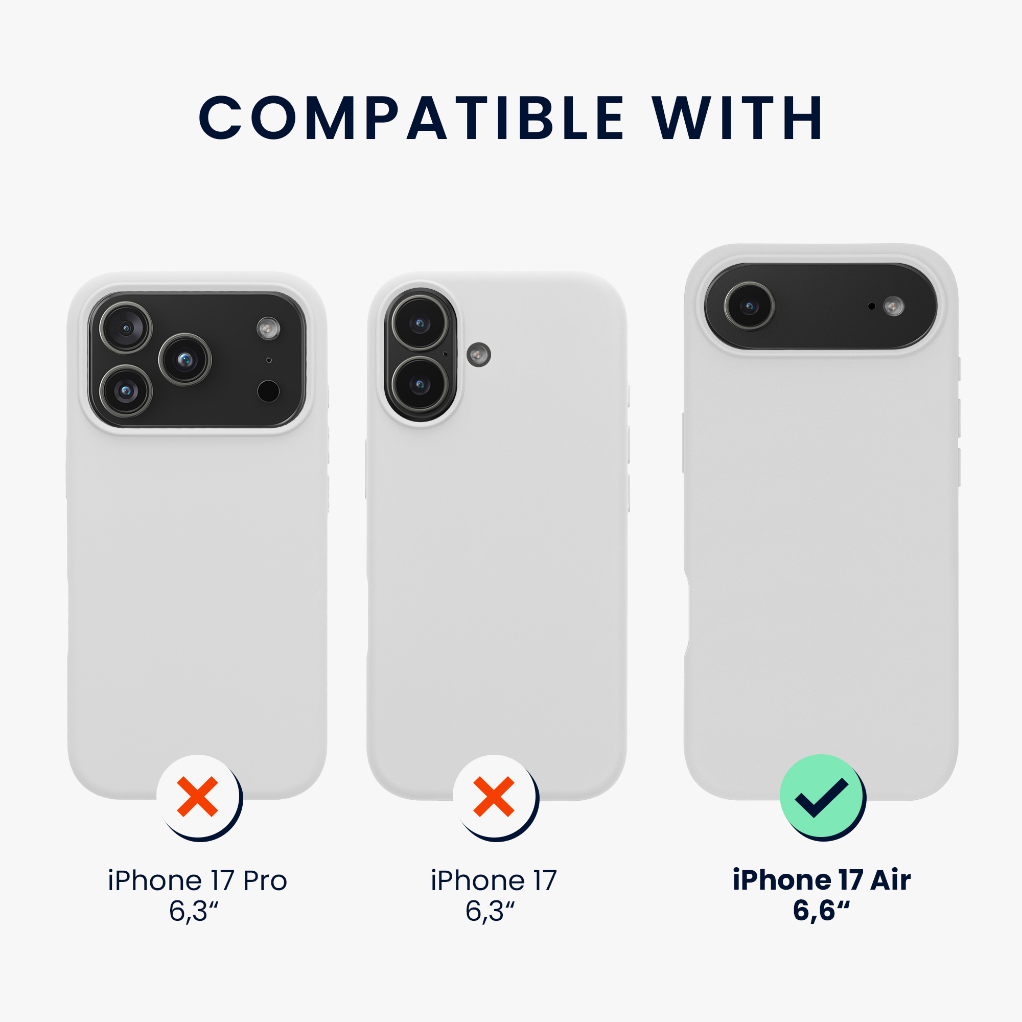 kwmobile TPU silikonový kryt pro Apple iPhone Air, měkký povrch, bílá