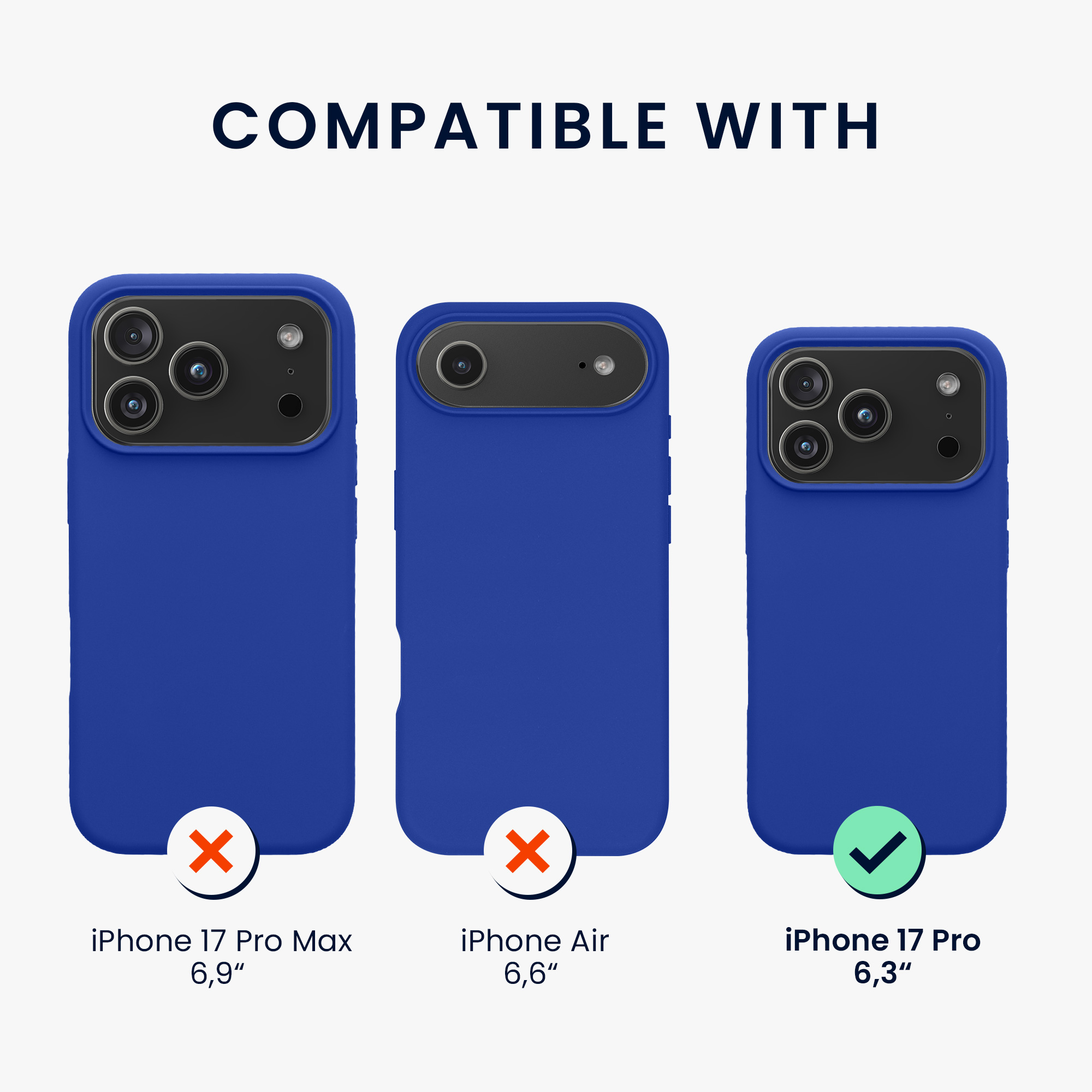 Silikonový kryt Kwmobile pro iPhone 17 Pro - baltsky modrá