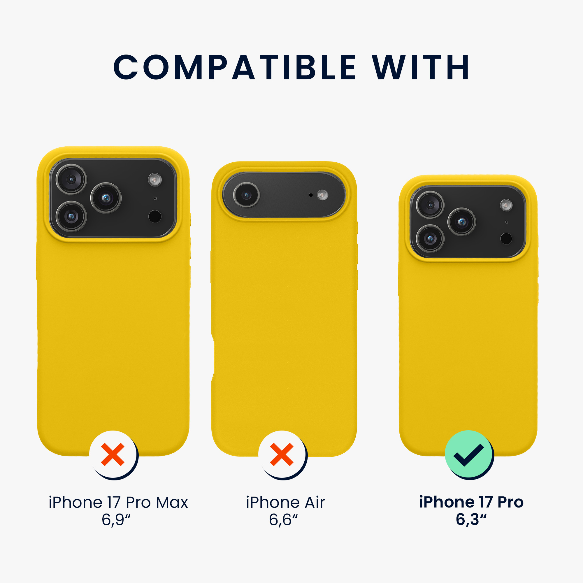 Silikonový kryt Kwmobile pro iPhone 17 Pro - zářivě žlutá