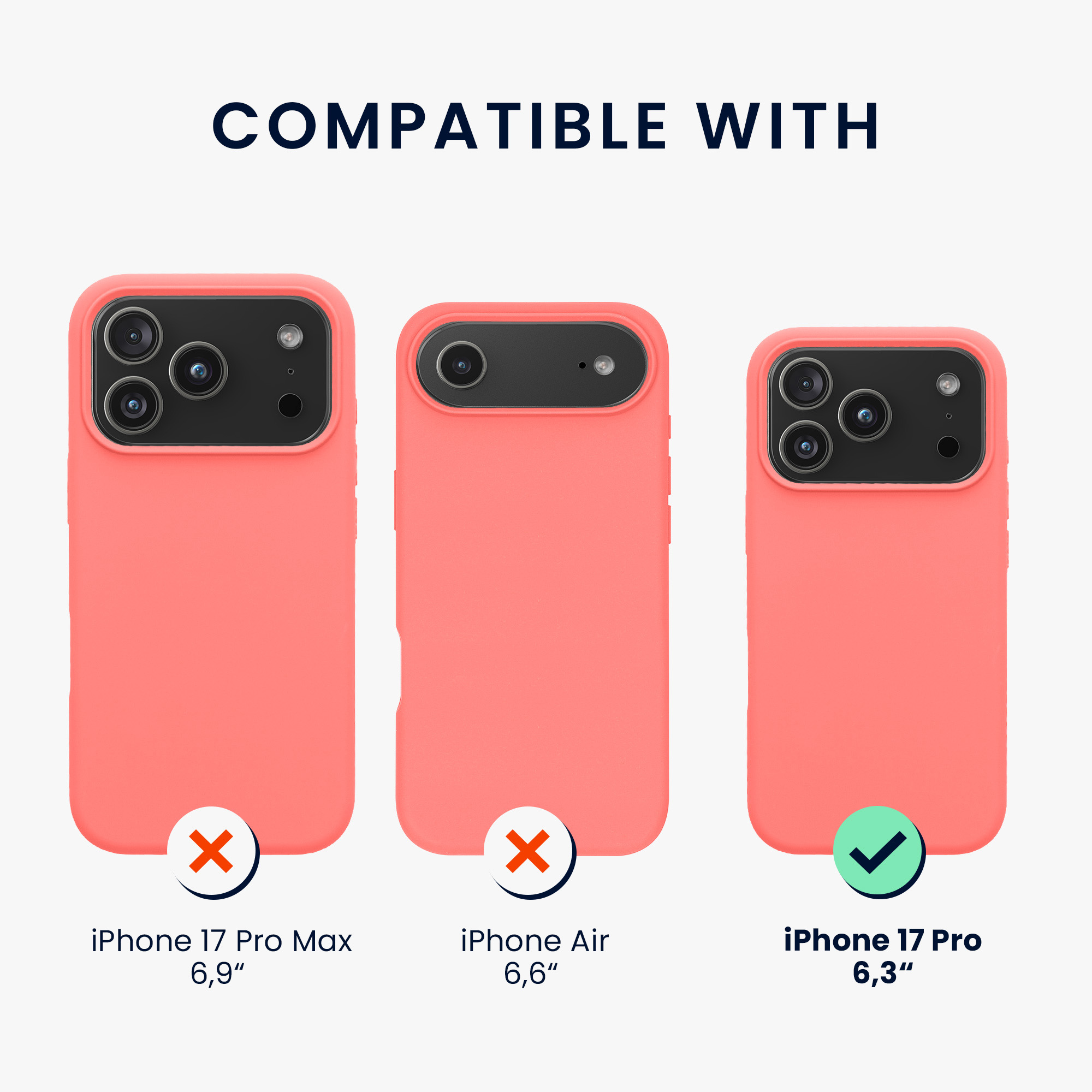 Silikonový kryt Kwmobile pro iPhone 17 Pro - neonově korálová